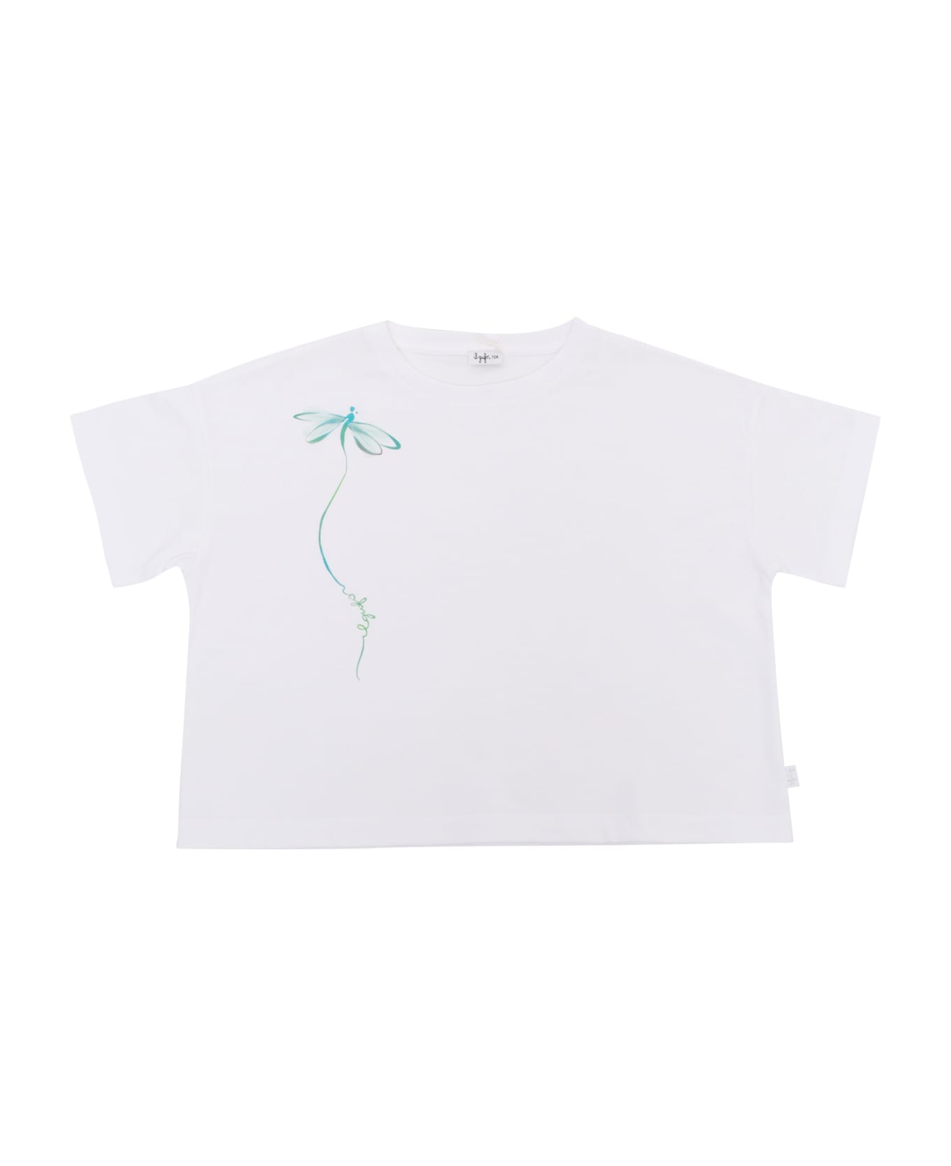 Il Gufo Cropped T-shirt With Print. - WHITE