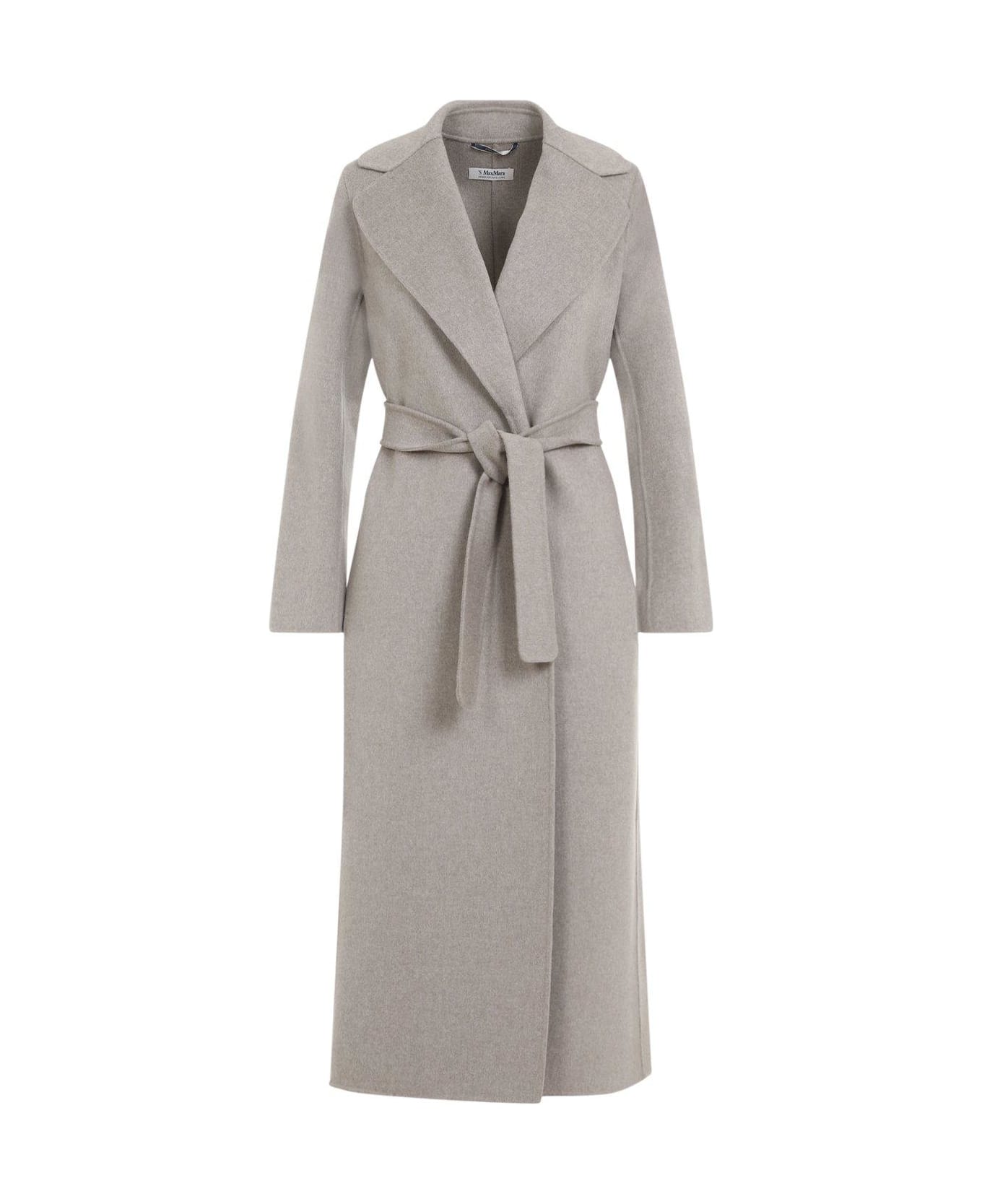 'S Max Mara Belted Long-sleeved Coat - Beige