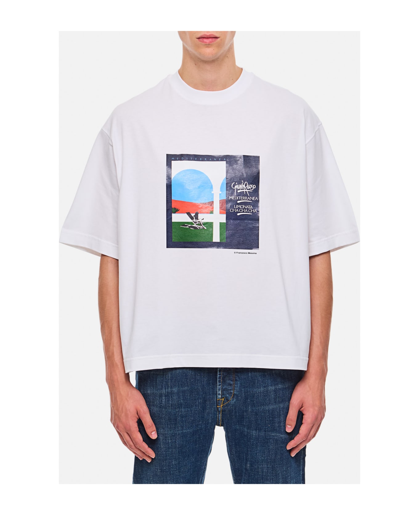 Jacquemus Printed Cotton T-shirt - White