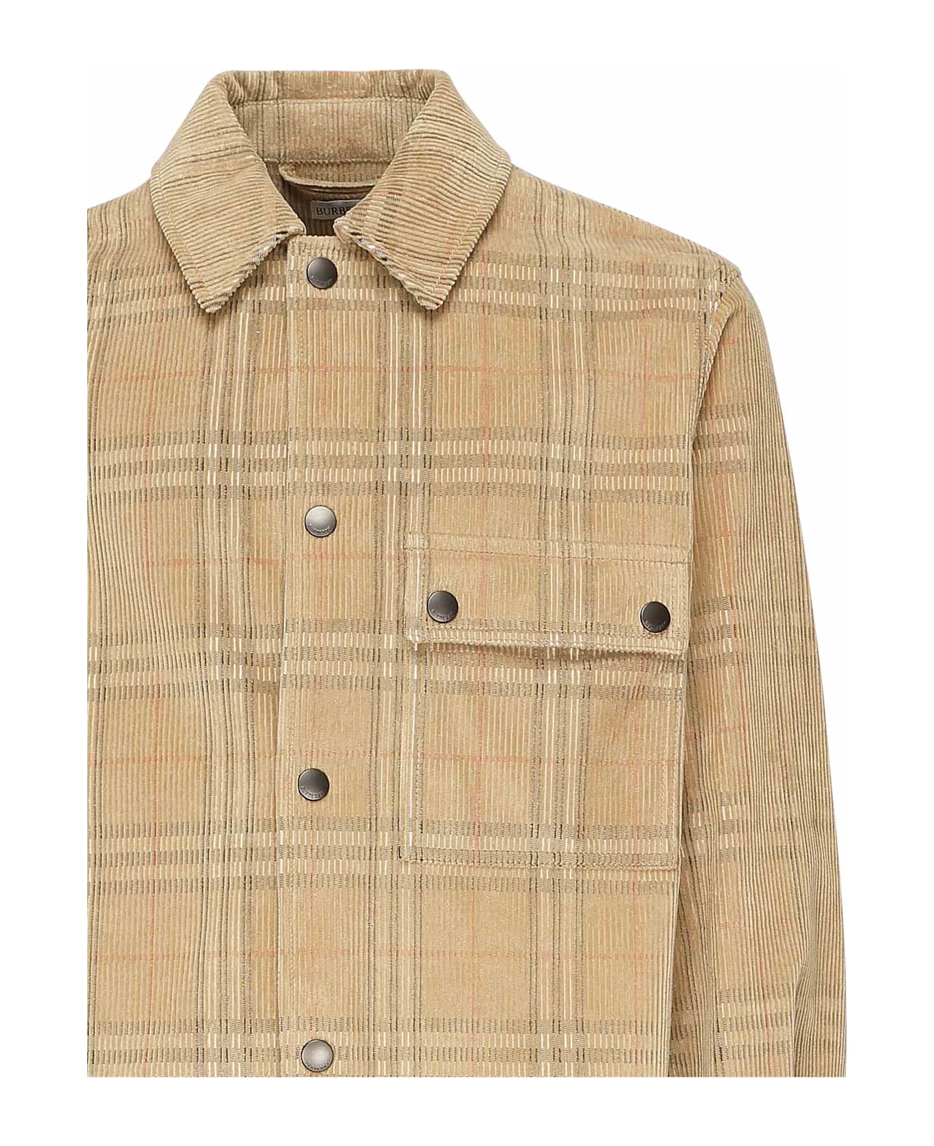 Burberry Check Corduroy Shirt - SAND