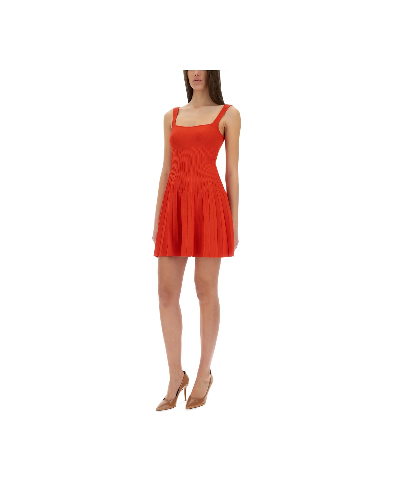 STAUD "ellison" Short Dress - RED