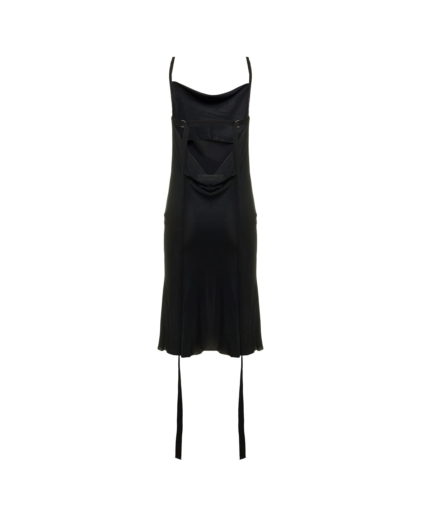 Ann Demeulemeester Woman's Black Viscose Dress - Black ワンピース＆ドレス
