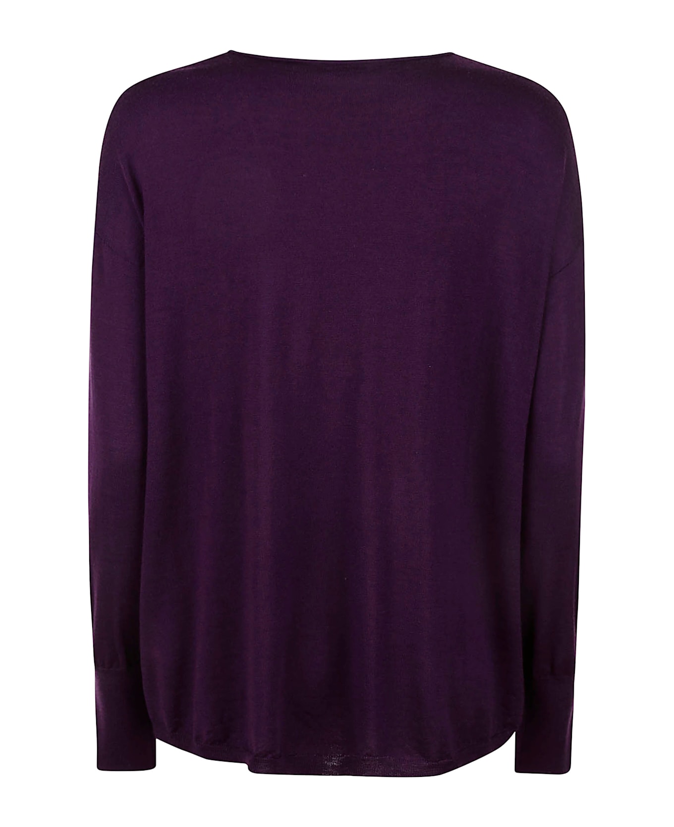 Aspesi Round Neck Oversized Jumper - Violet