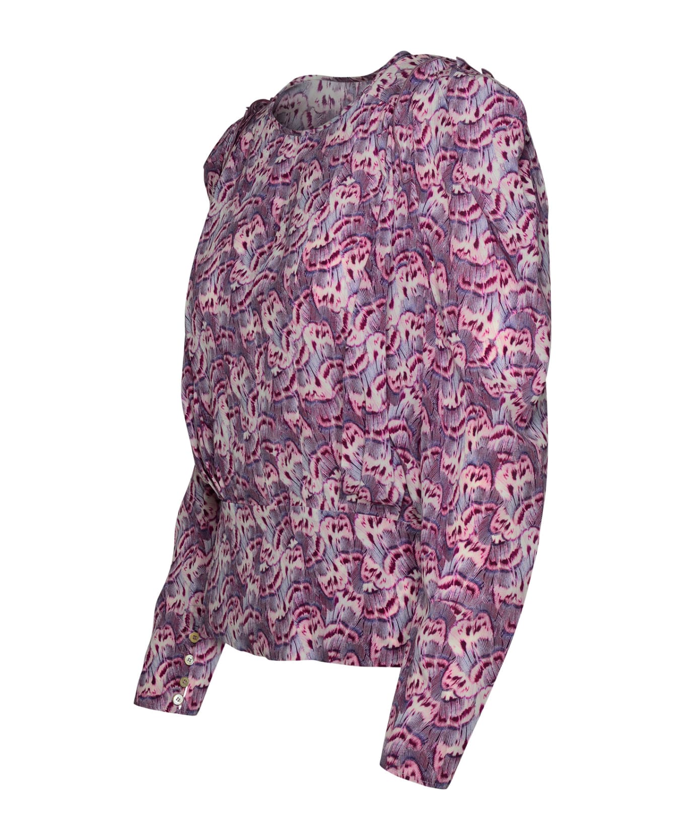 Isabel Marant 'zarga' Blouse In Mauve Silk Blend - Purple