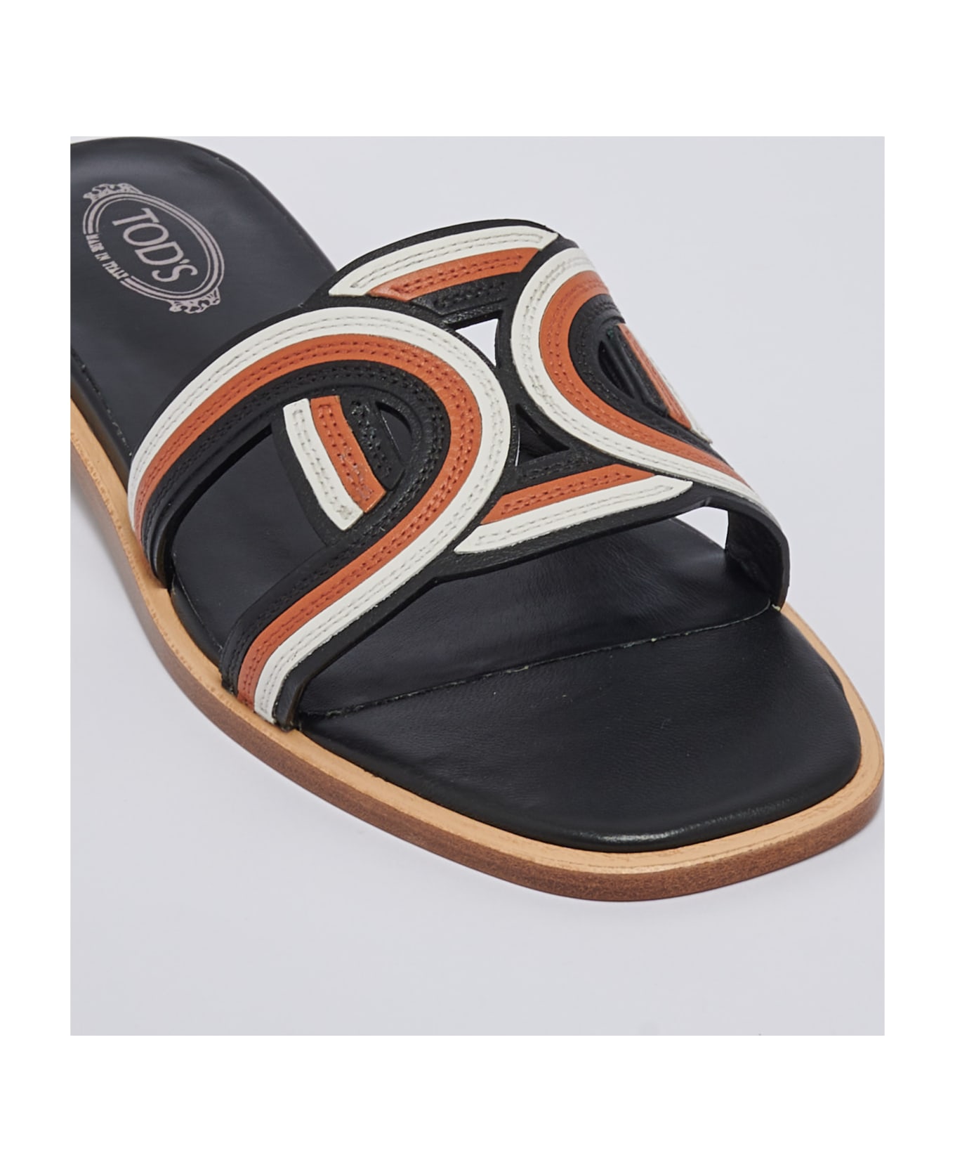 Tod's Sandalo Cuoio 70k Catena Multicolor Sandal - NERO-CUOIO
