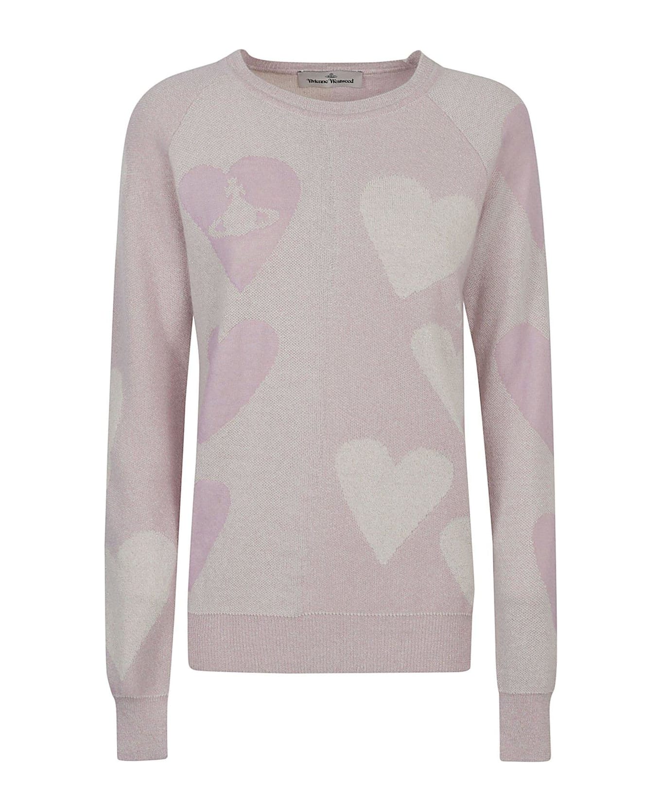 Vivienne Westwood Heart Motif Knitted Jumper - BUTTER LAVENDER