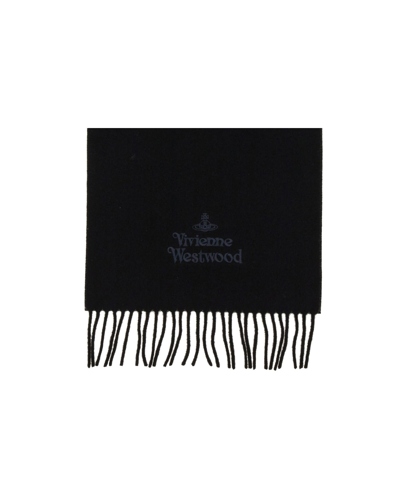 Vivienne Westwood Scarf With Logo - BLACK