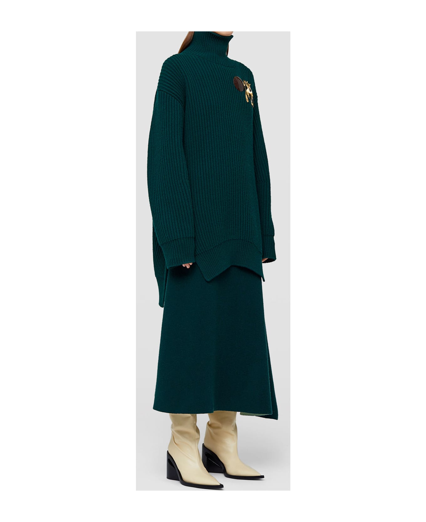 Jil Sander Asymmetrical Green Skirt - GREEN スカート