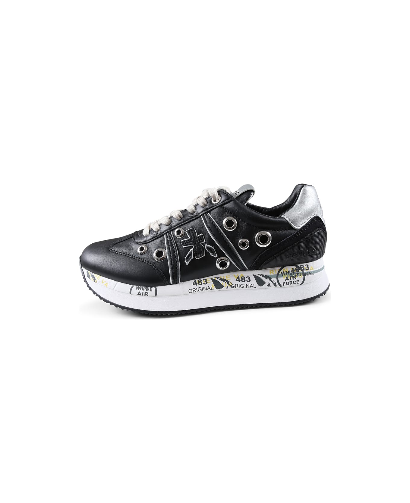 Premiata Conny 6553 Black Sneakers For Woman - Black