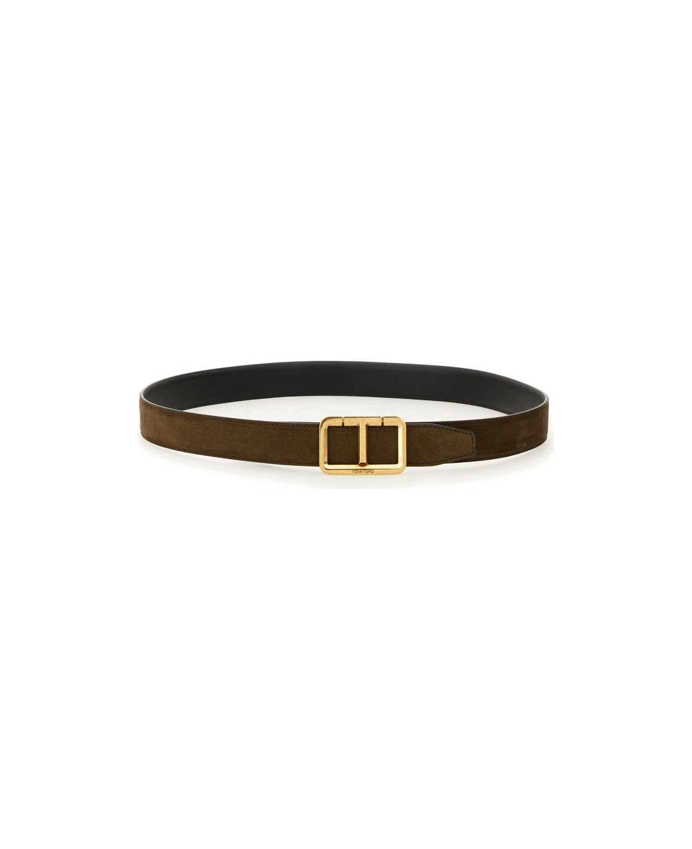 Tom Ford Logo-buckle Fastened Belt - BROWN