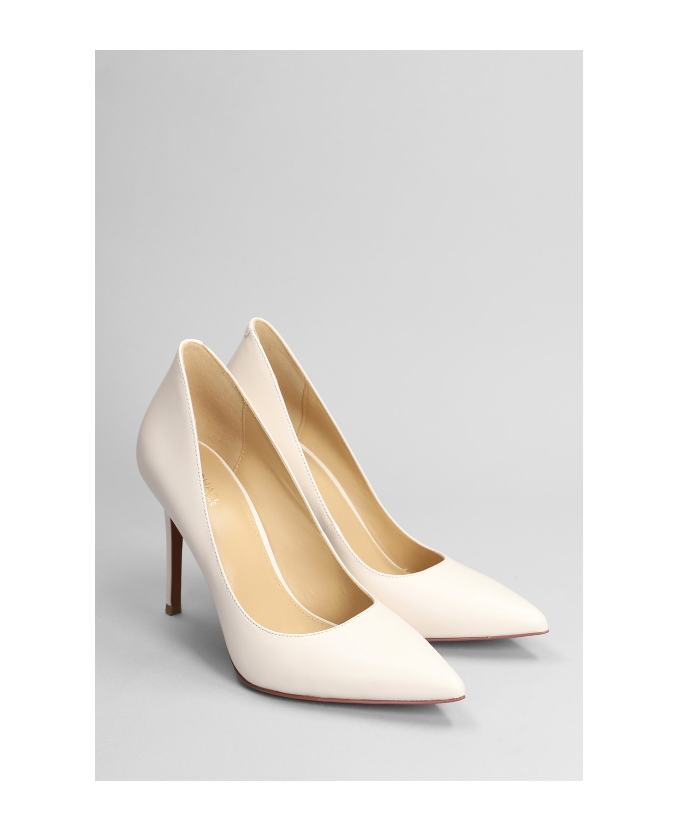 Michael Kors Keke Pumps In Beige Leather | italist