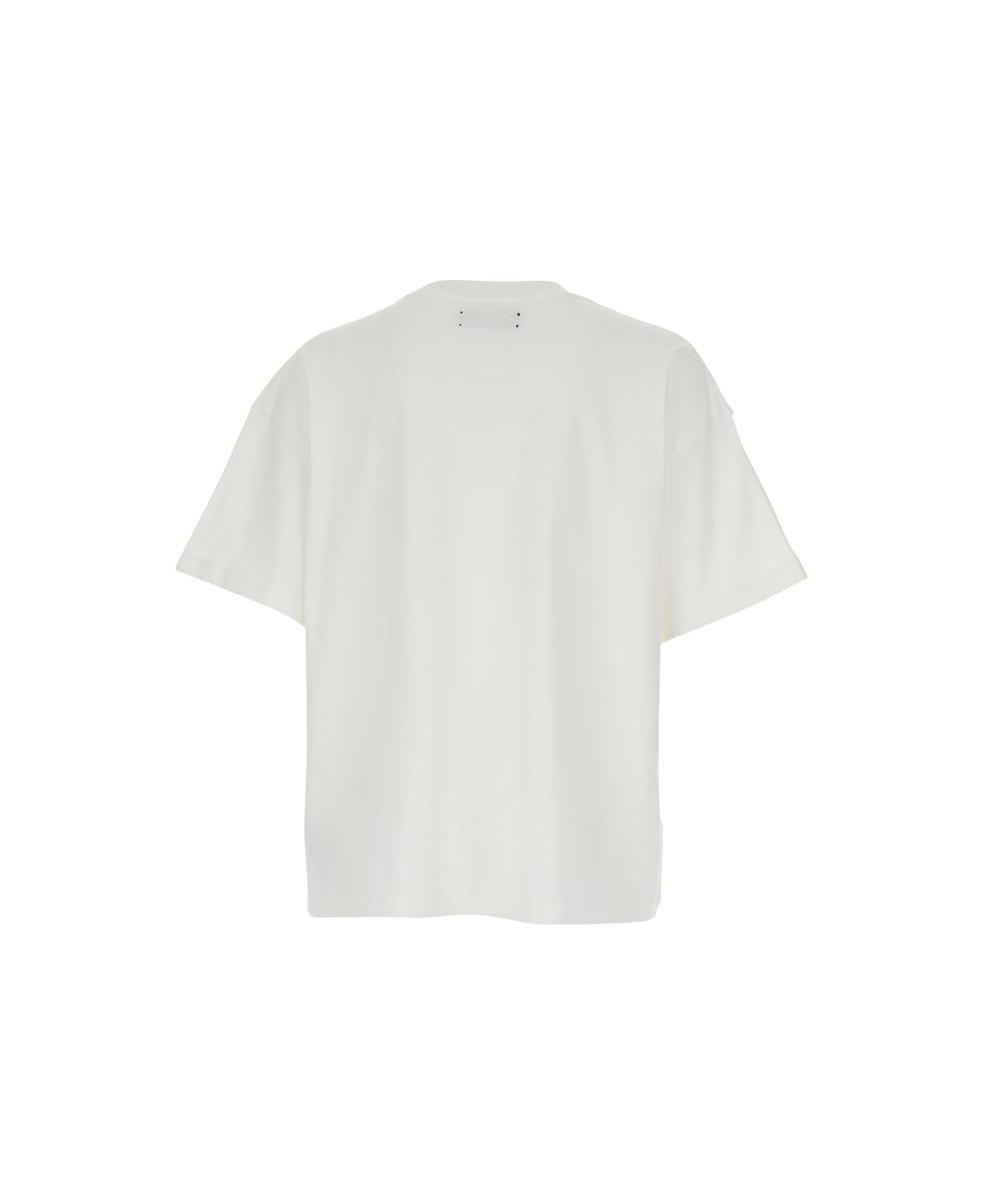 AMIRI 'snake' White Crewneck T-shirt With Maxi Logo Print On The Front In Cotton Man - White