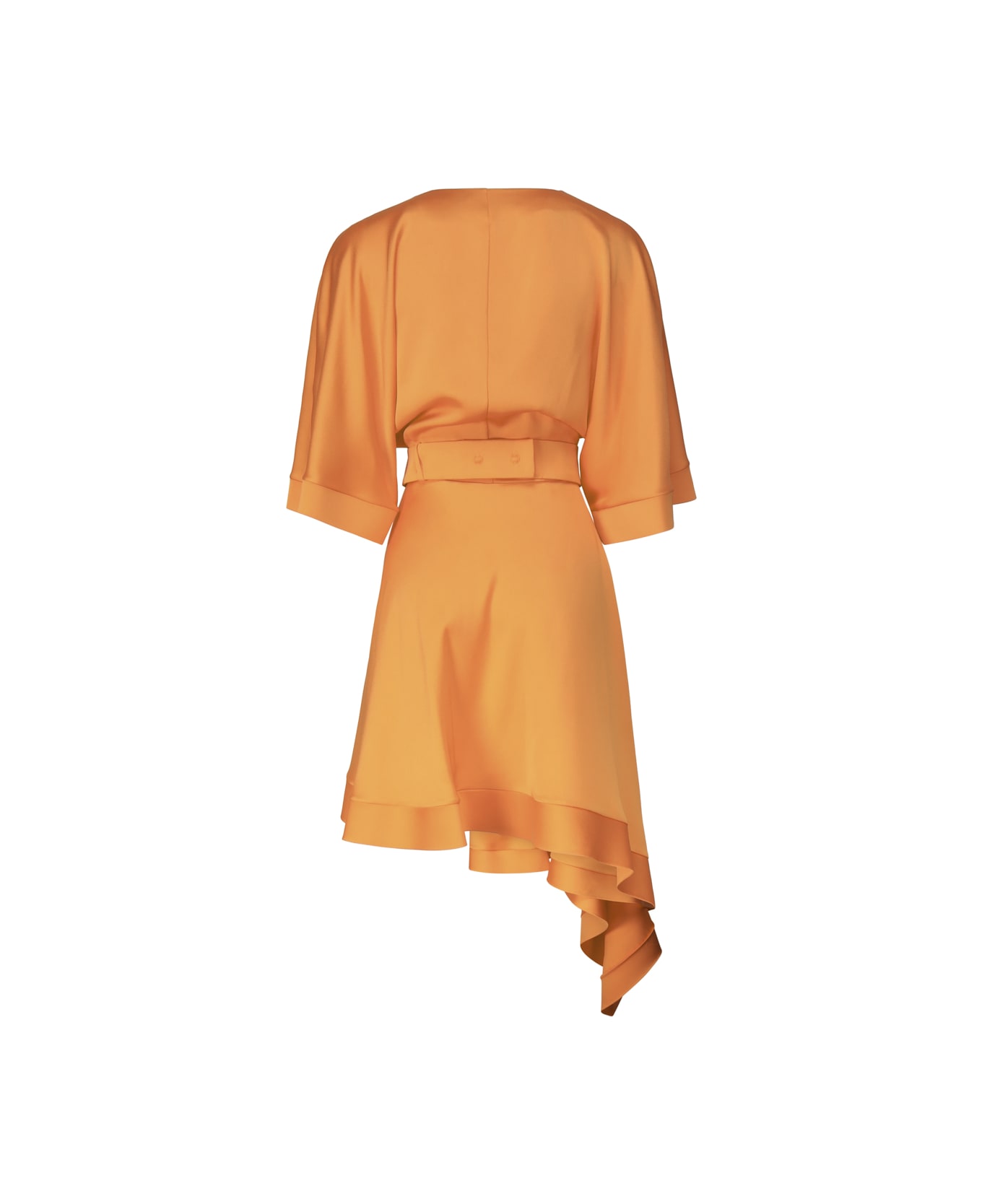 Genny Dress With Asymmetrical Skirt - Orange