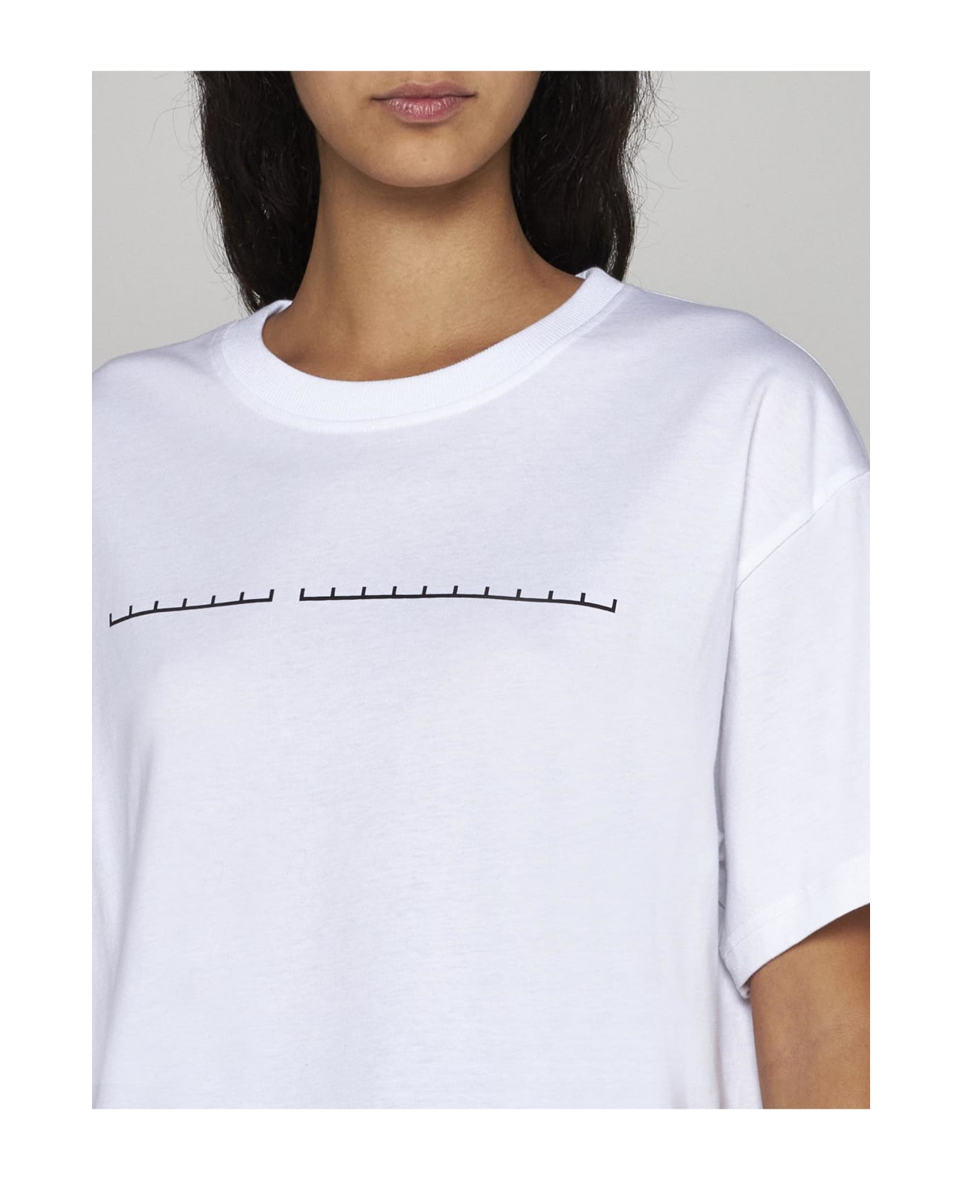 Random Identities Logo Print Cotton T-shirt - White Logo シャツ