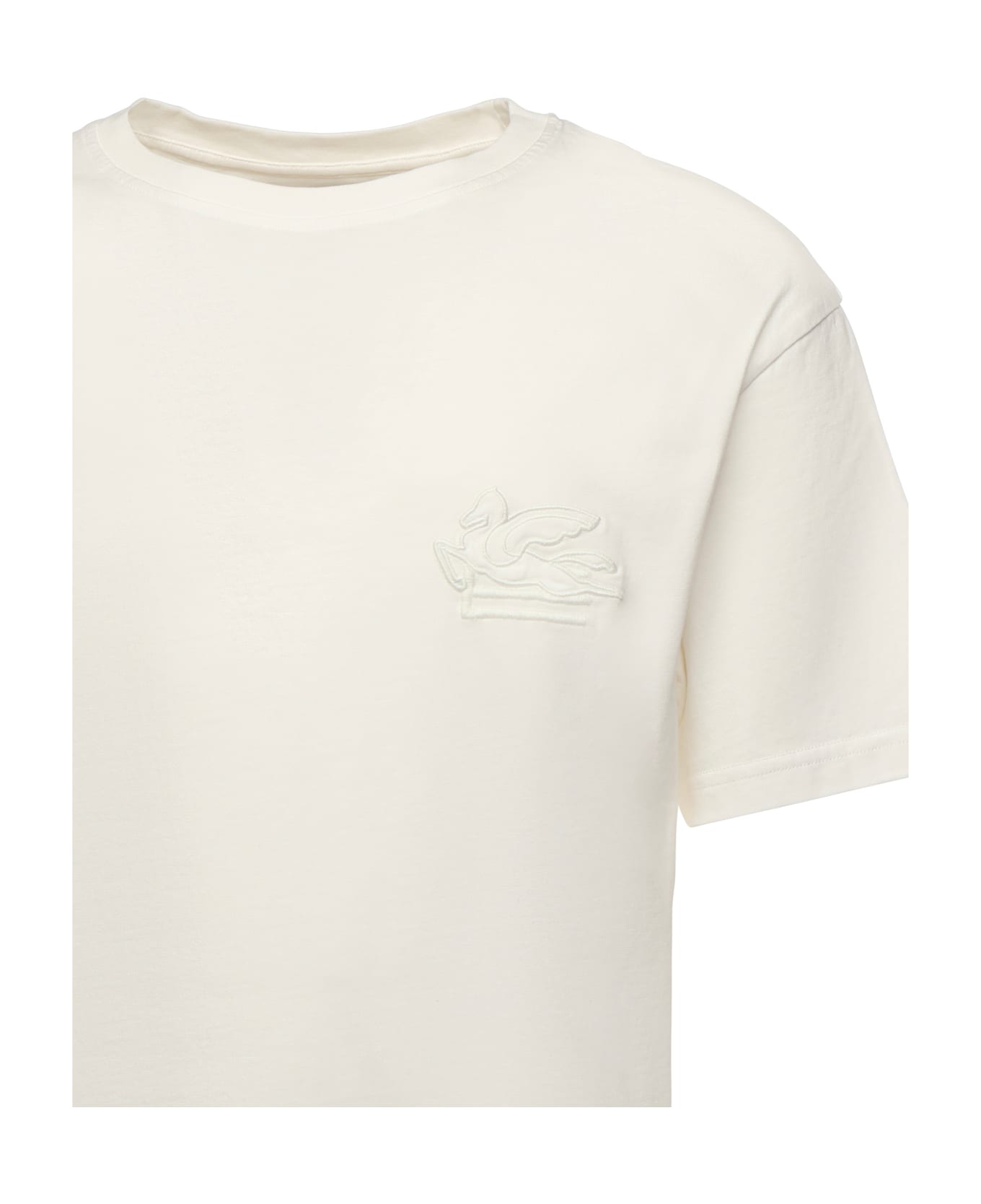 Etro Cotton T-shirt With Pegasus Embroidery