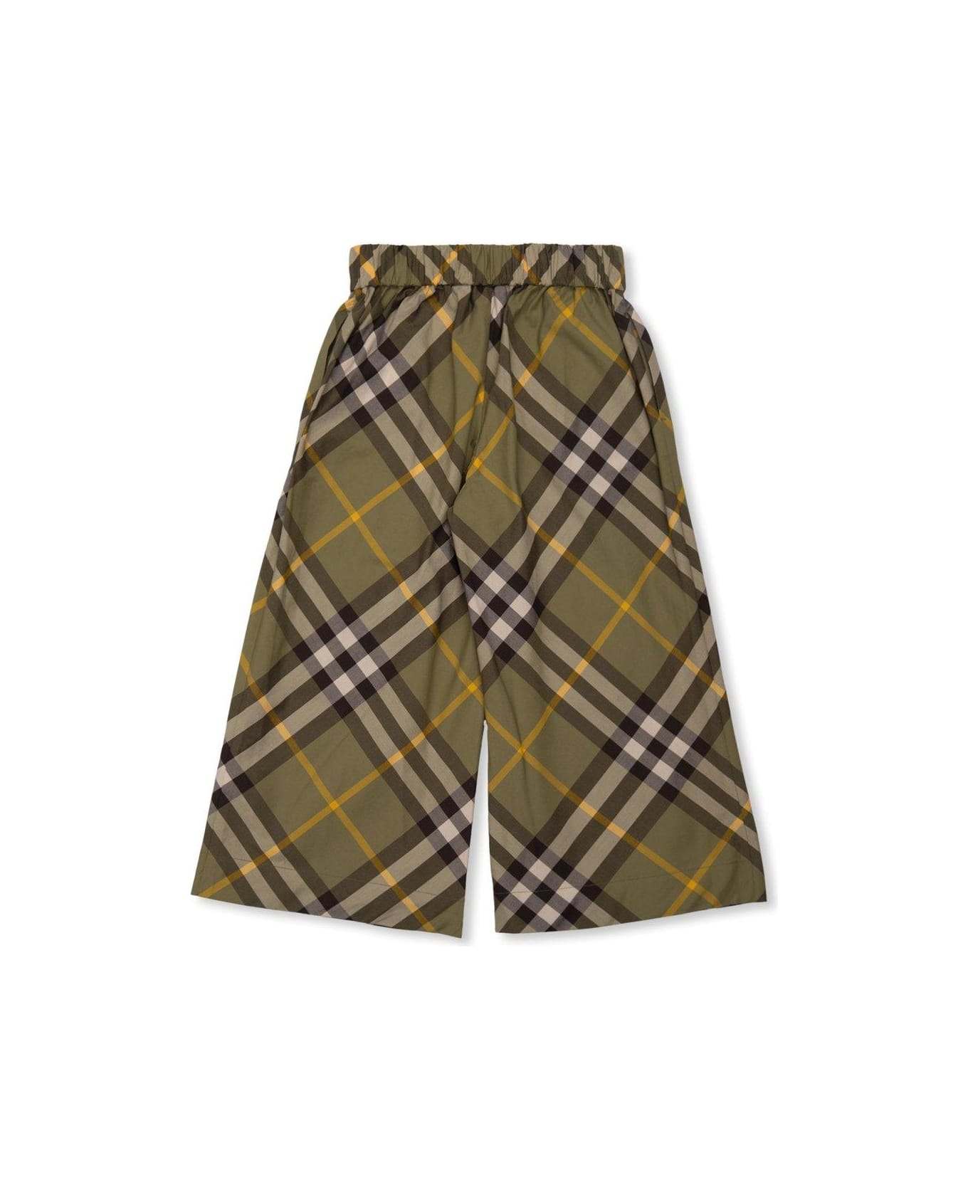 Burberry Checked Wide-leg Trousers - Check ボトムス