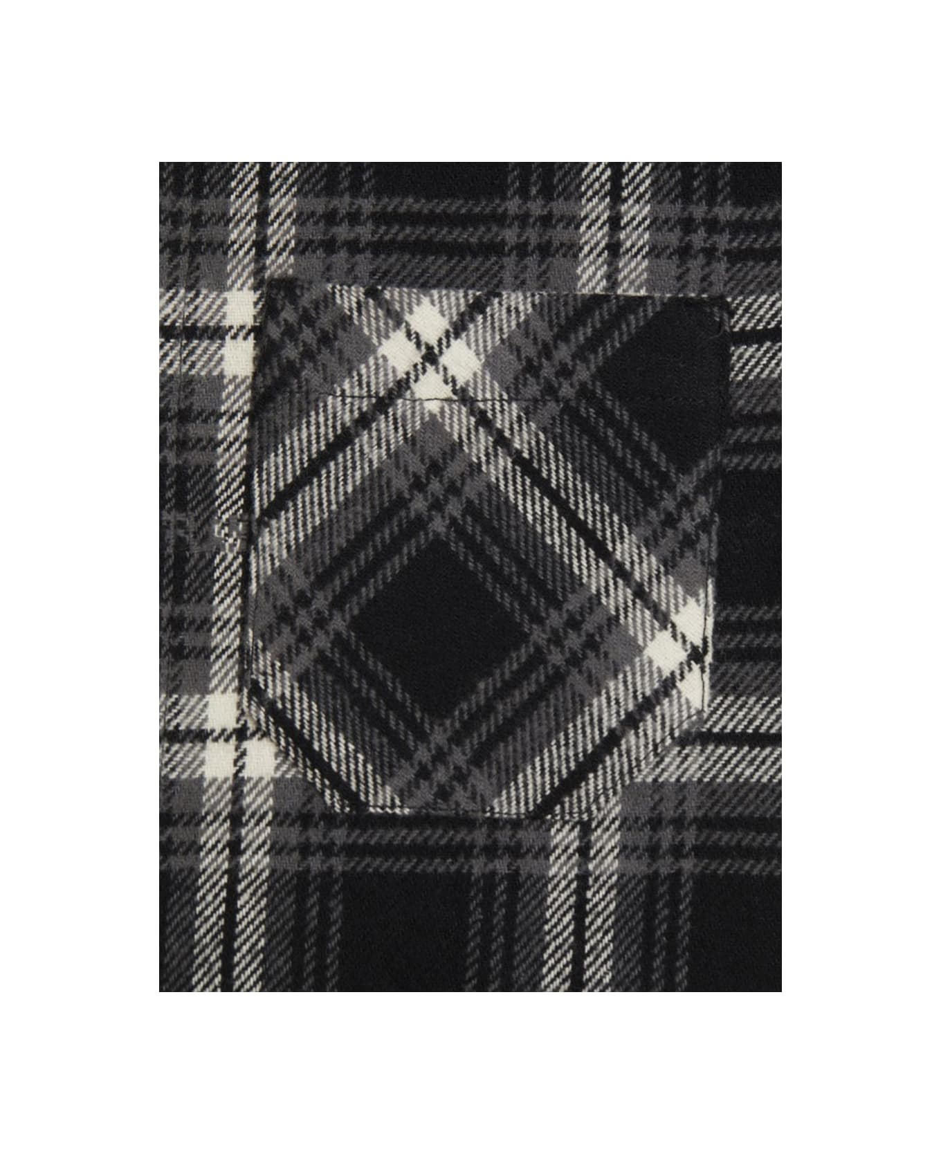 Off-White Camicia A Quadri - BLACK