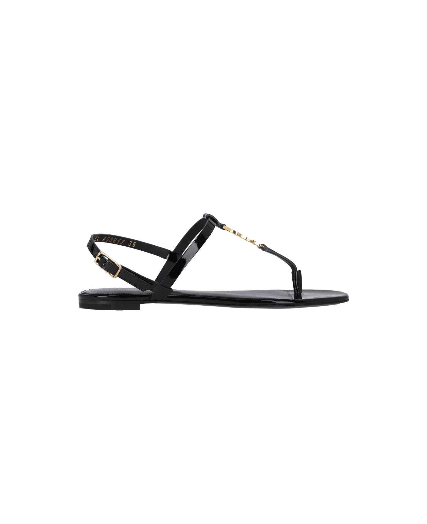 Saint Laurent 
cassandra
 Flat Sandals - Nero