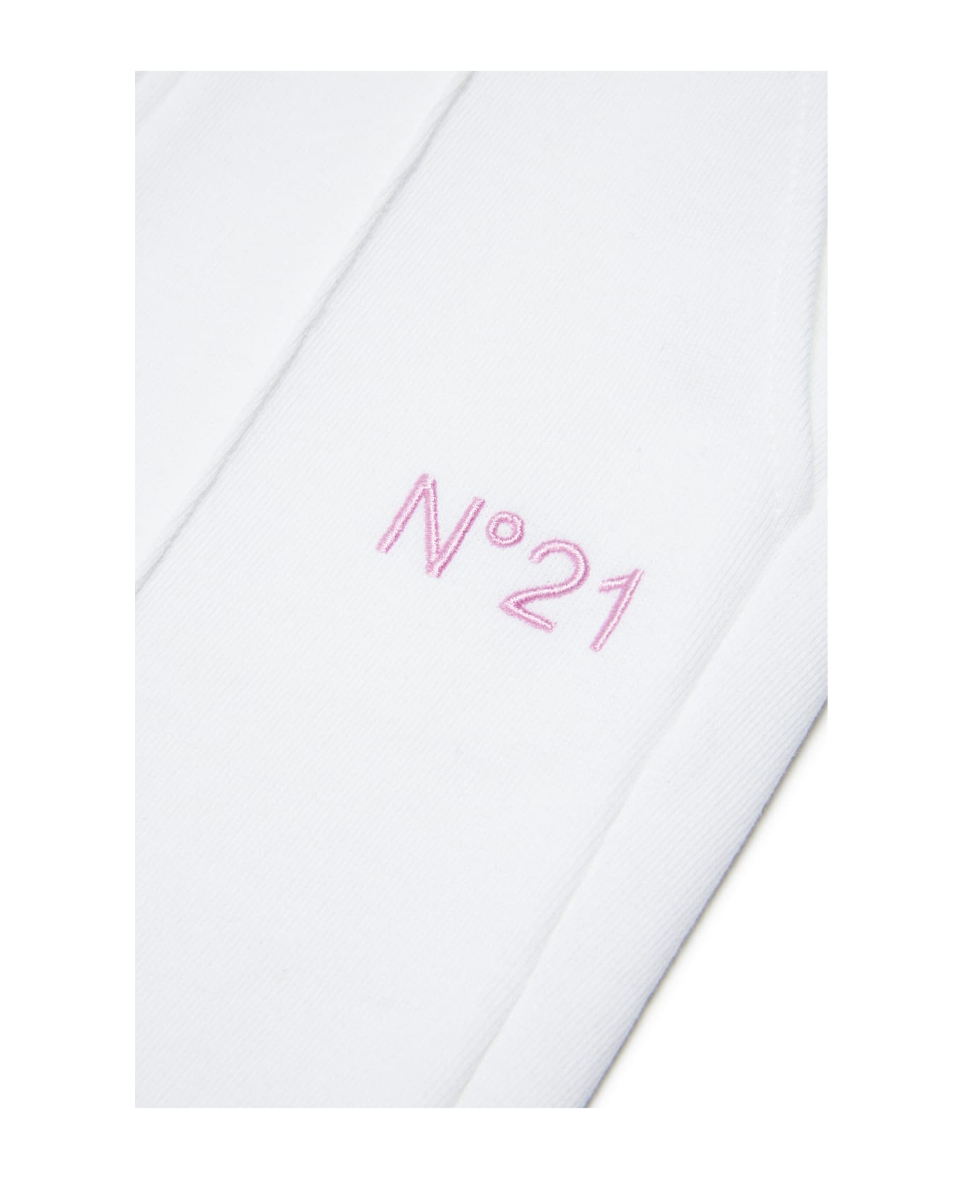 N.21 N21p161f Trousers N°21 White Fleece Trousers With Logo - White