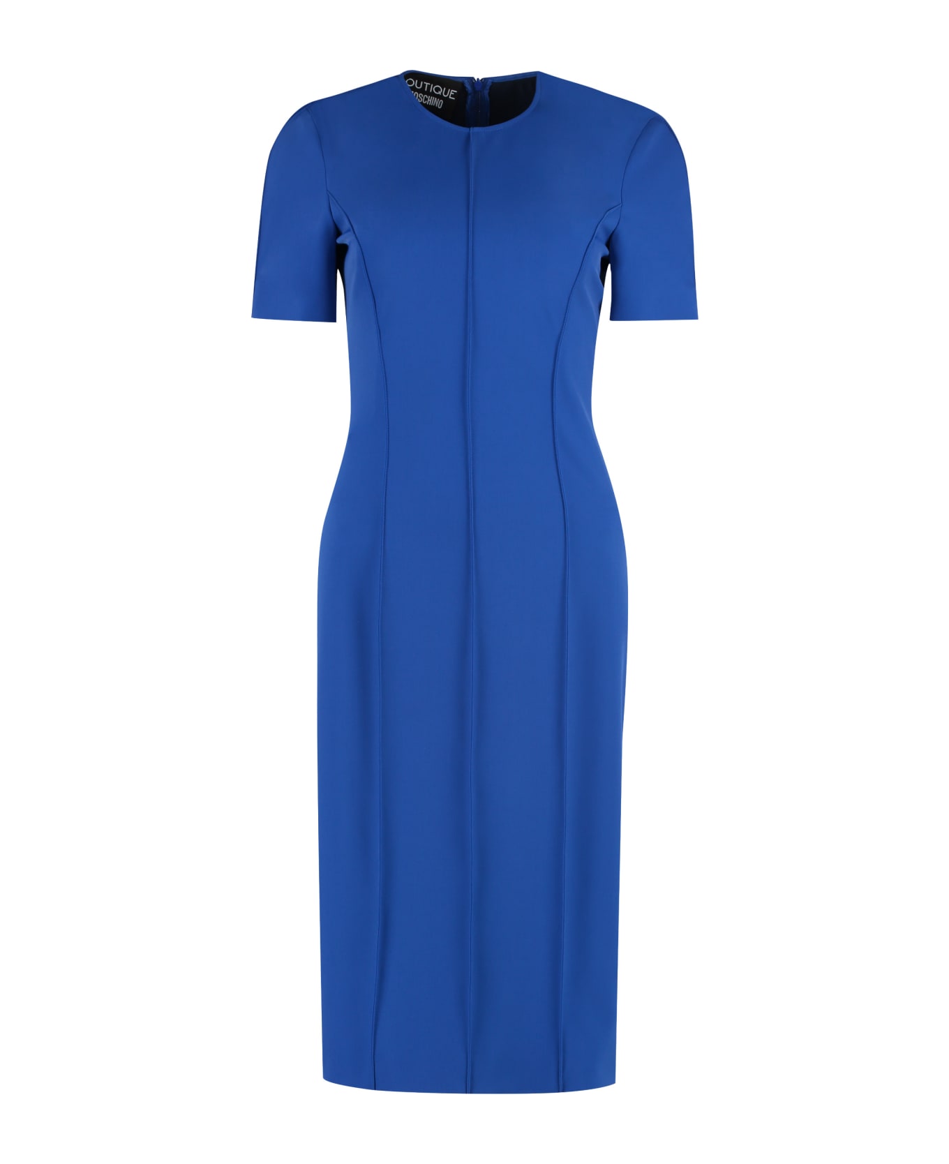 Boutique Moschino Midi Dress With Flared Hem - blue