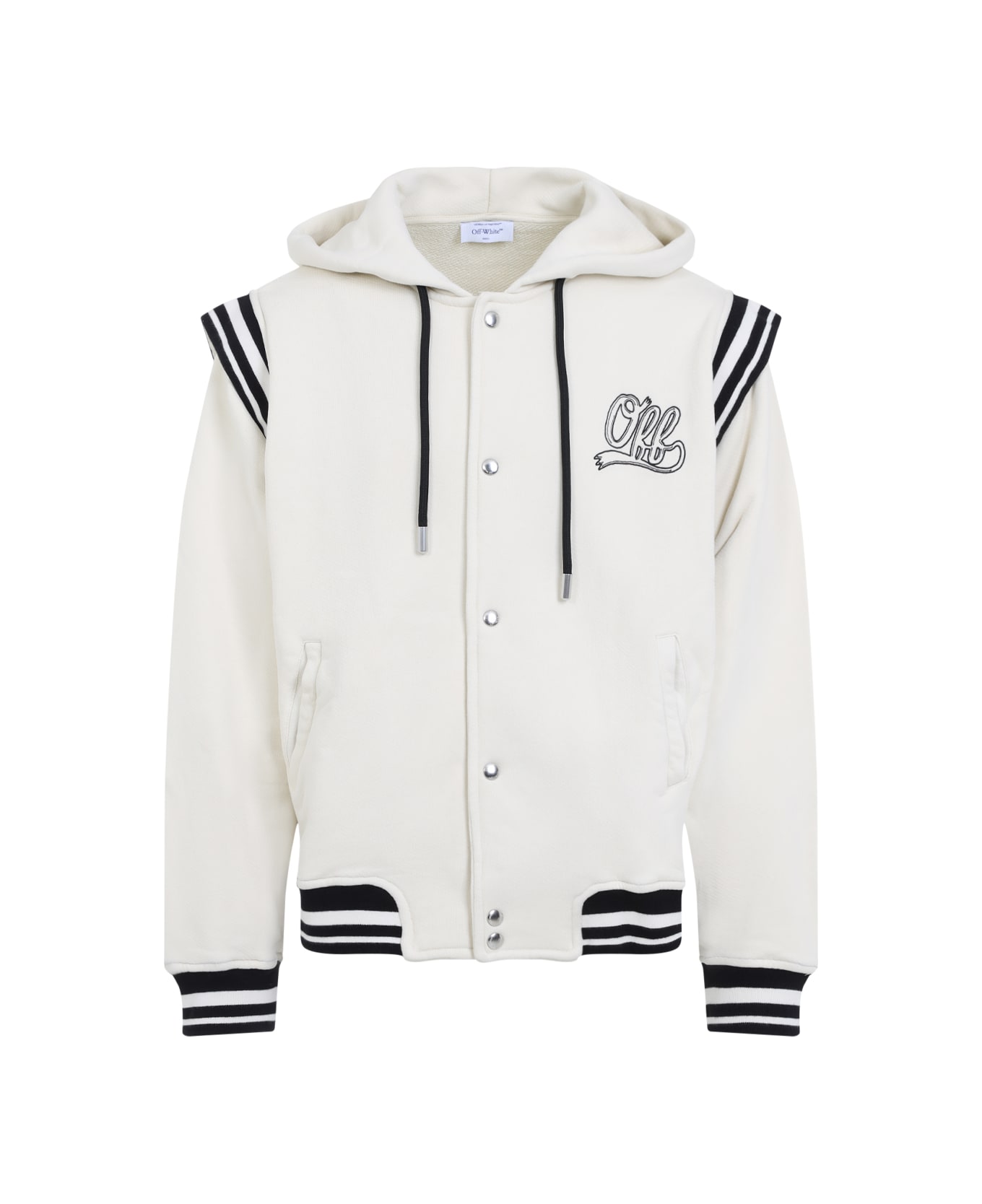 Off-White Off Fleece Varsity Hoodie - B White