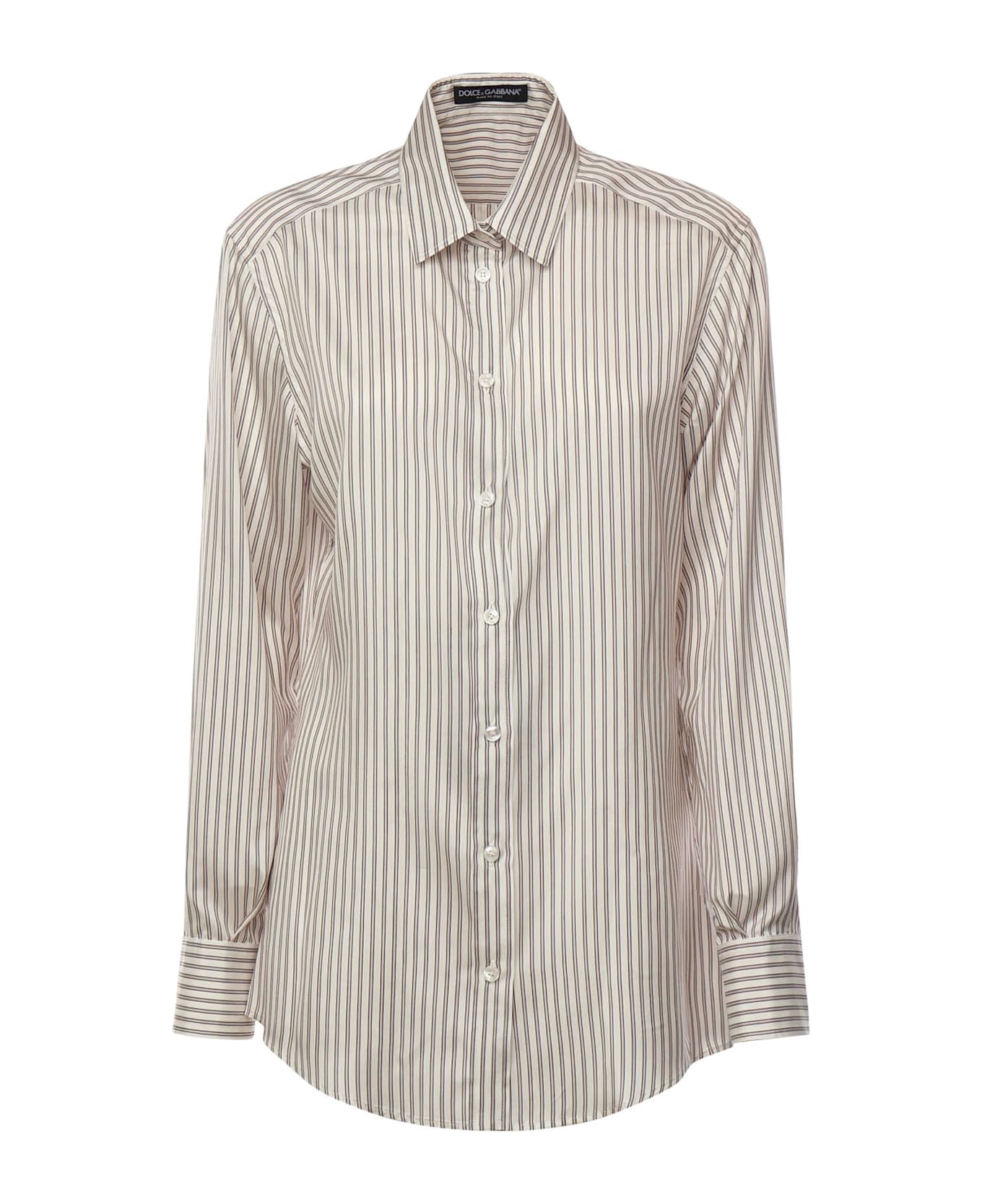 Dolce 
Gabbana Striped Silk Shirt - MultiColour