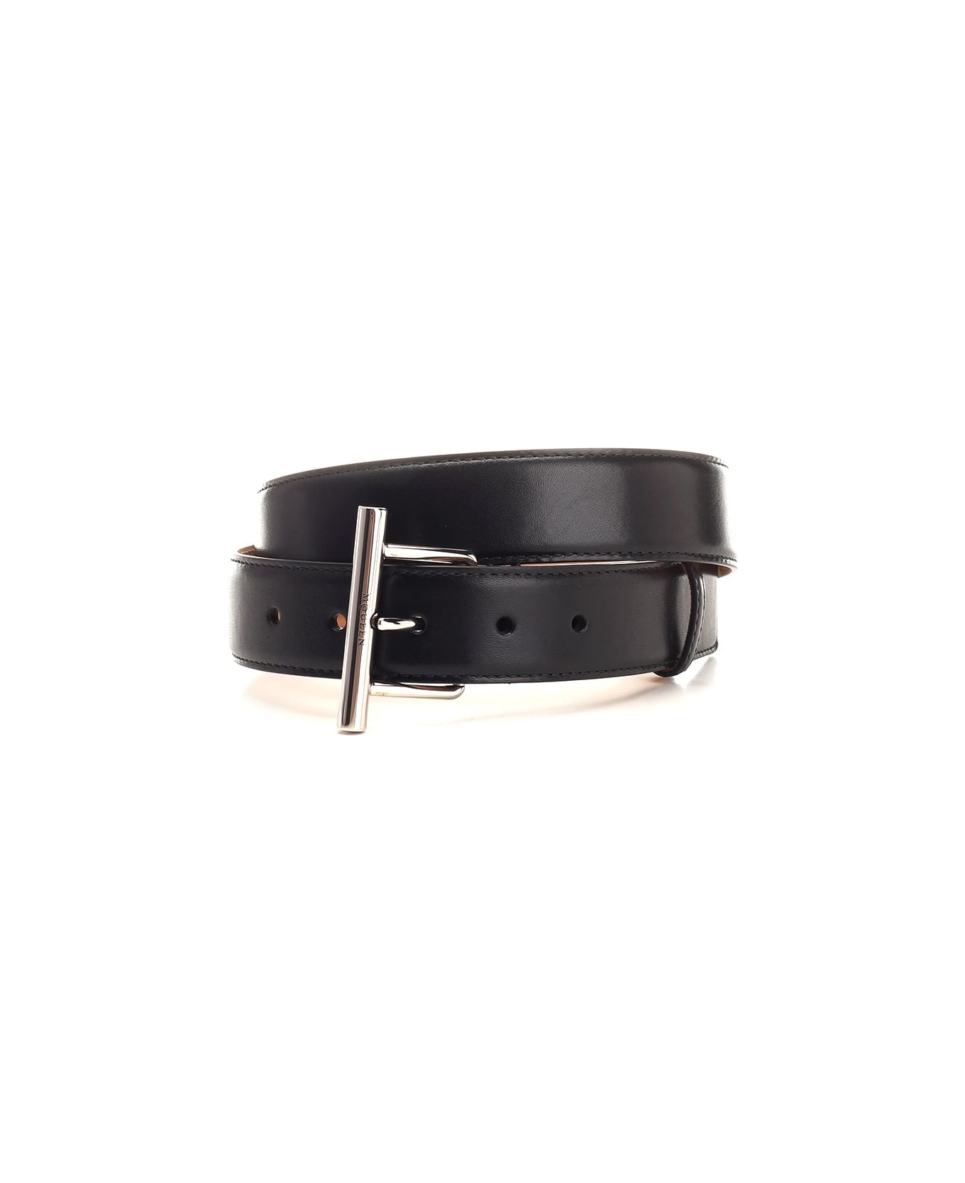 Alexander McQueen Black Leather Sling Belt - Black ベルト