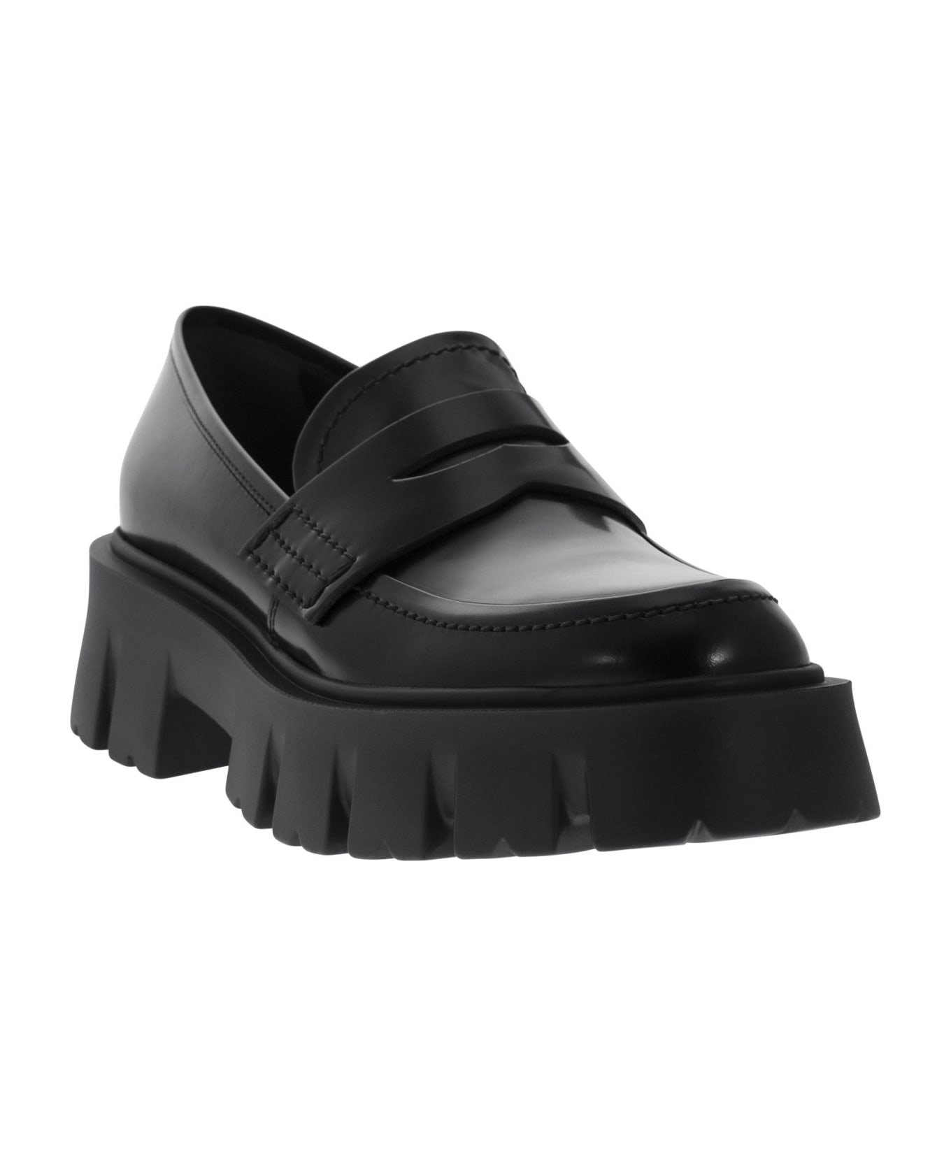 Premiata Ascot - Leather Loafers - Black