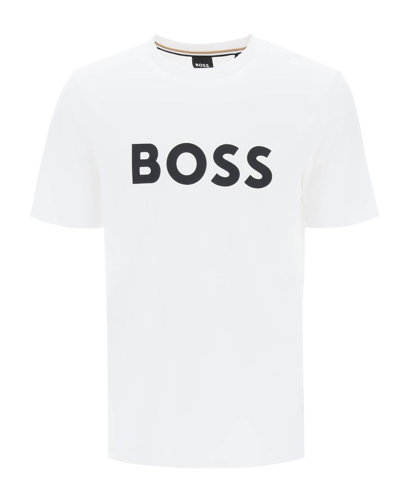Hugo Boss Tiburt 354 Logo Print T-shirt - WHITE (White)