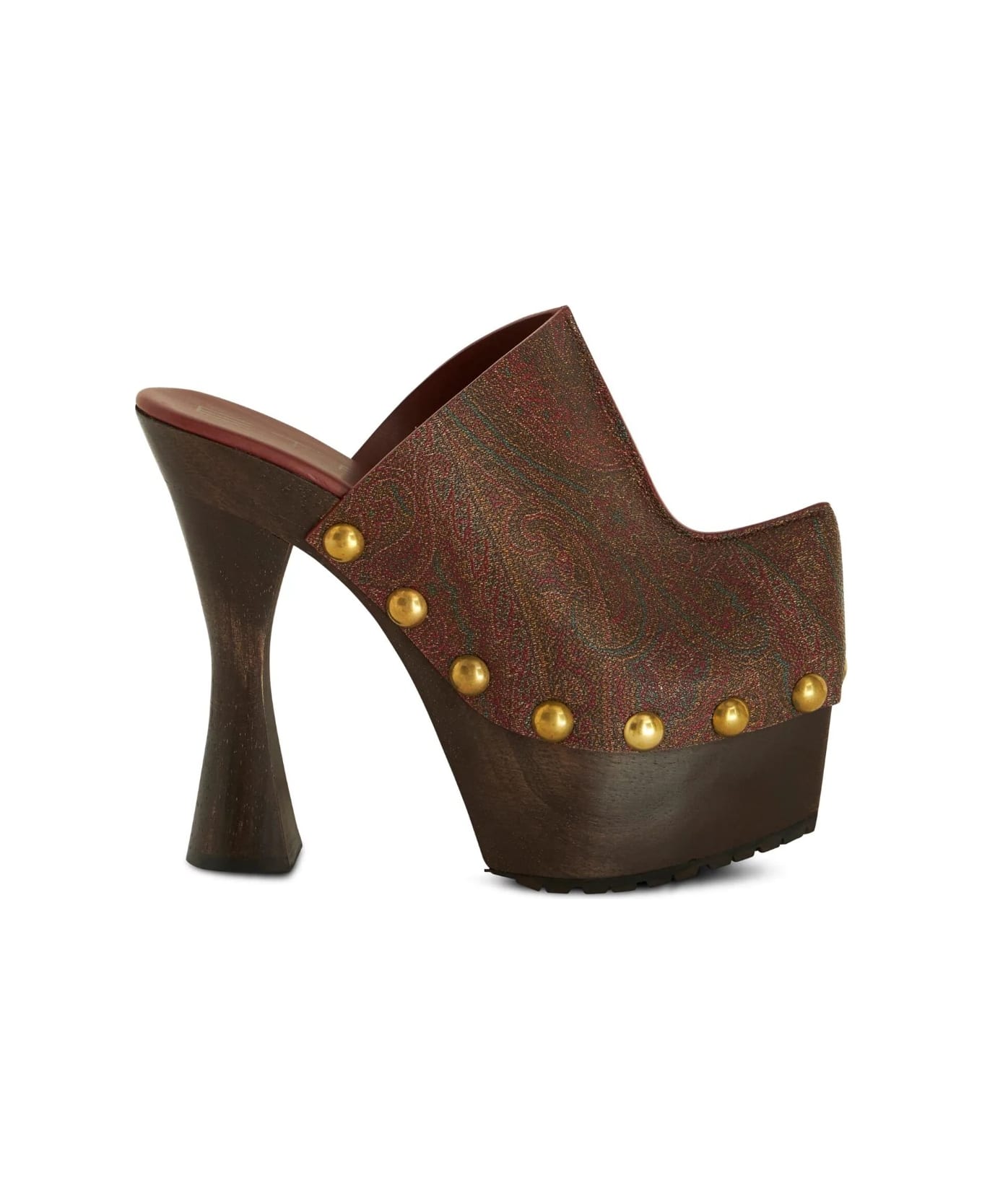 Etro Paisley Clogs - Rosso