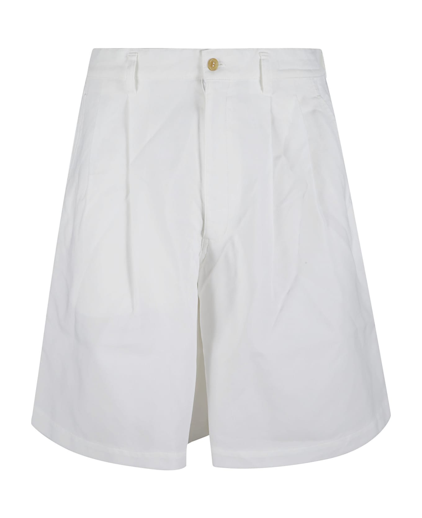 Comme des Garçons Shirt Buttoned Classic Shorts - White
