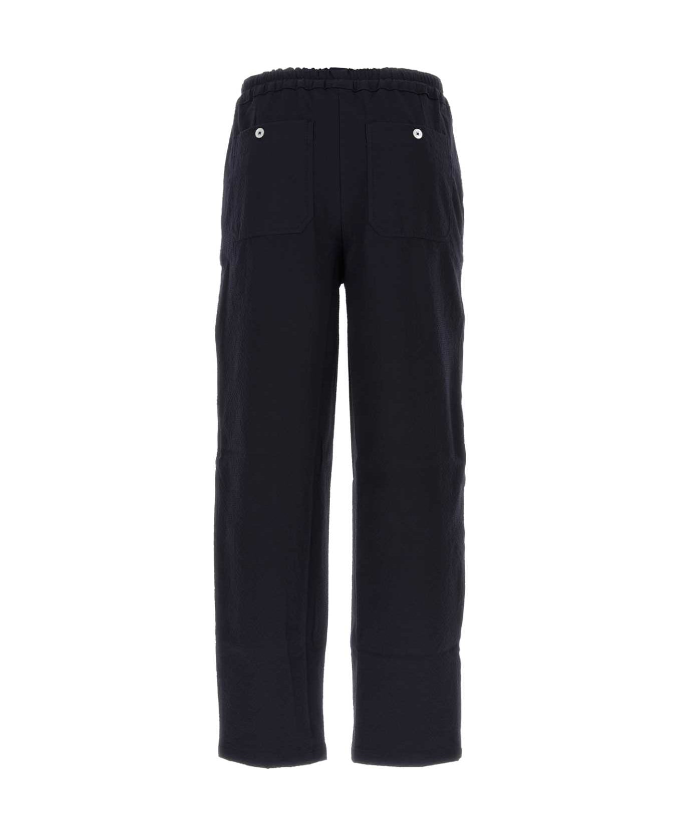 Howlin Navy Blue Stretch Cotton Tropical Pant - NAVY  ボトムス