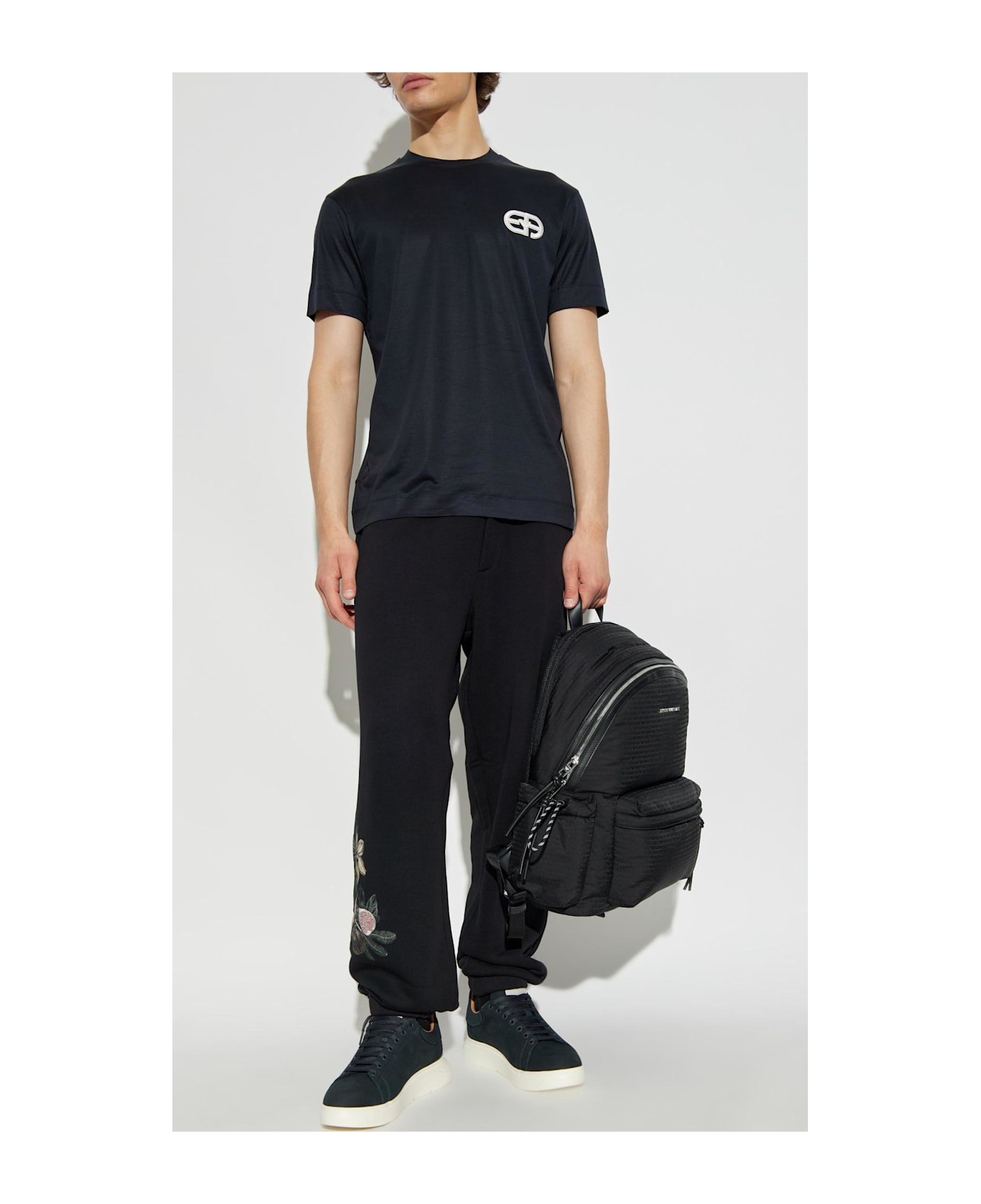 Emporio Armani T-shirt With Logo - Blue
