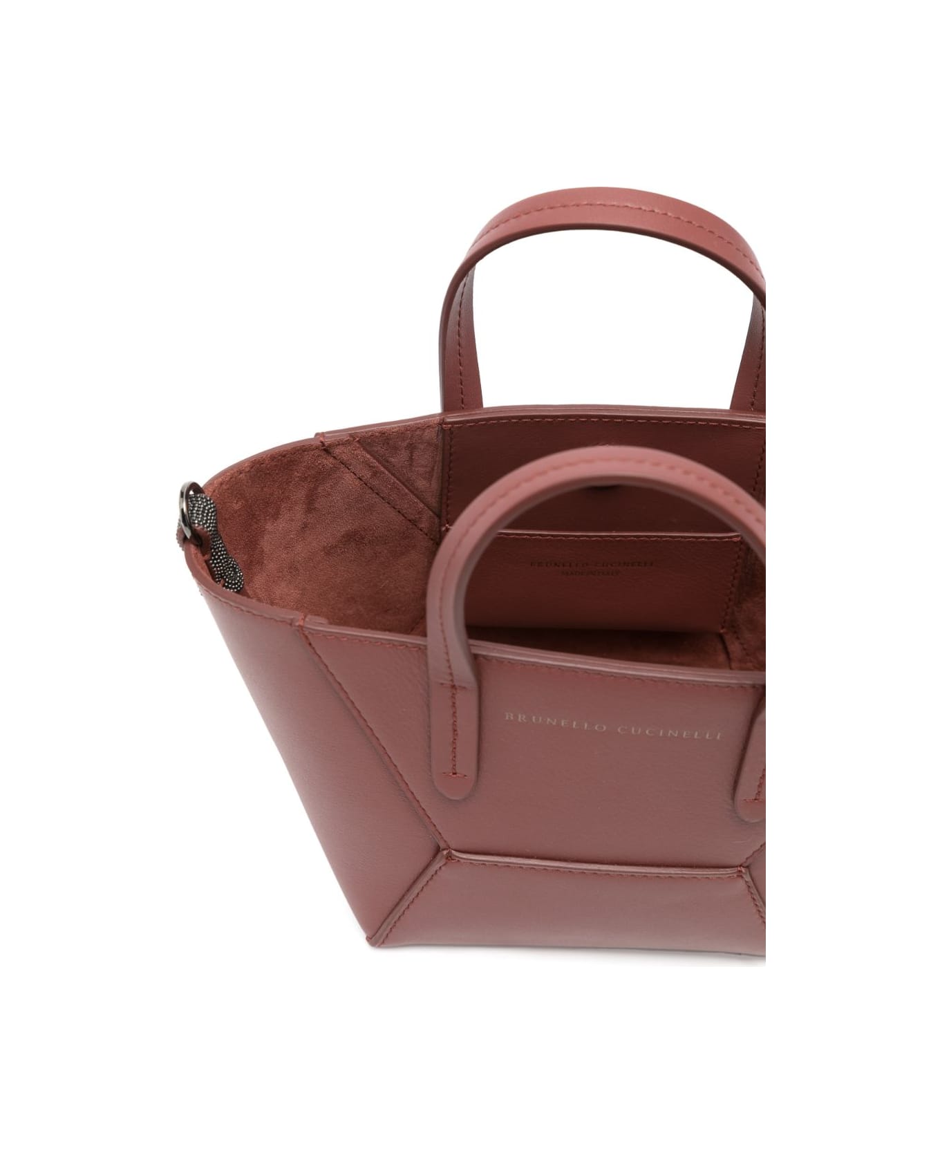 Brunello Cucinelli Leather Tote Bag - Red