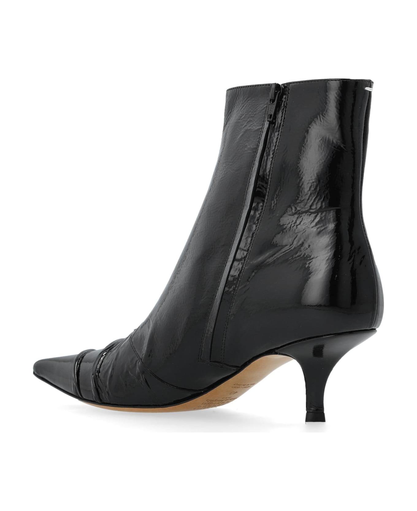 Maison Margiela Leather Ankle Boots - Black