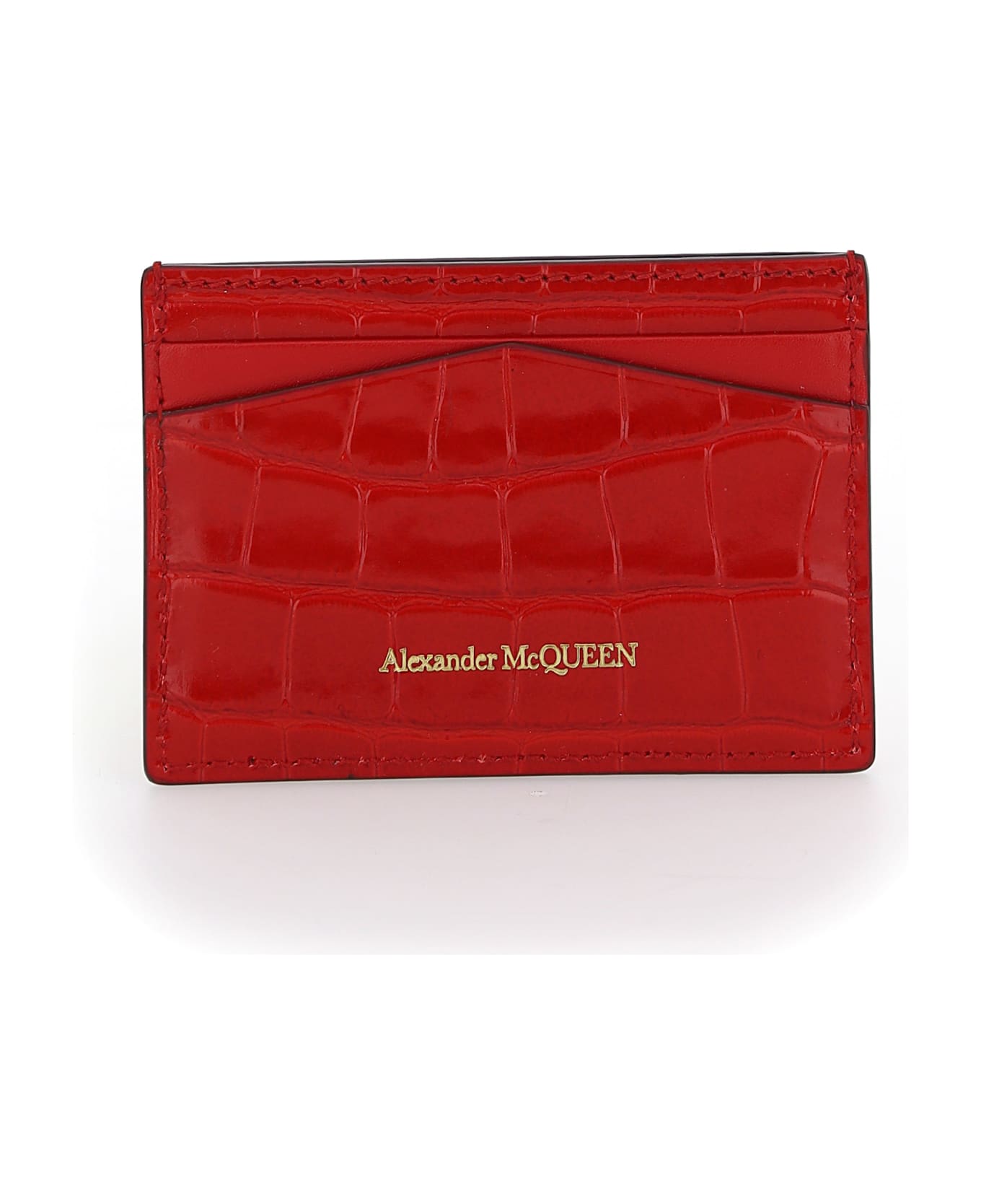 Alexander McQueen Card Holder - Deep red