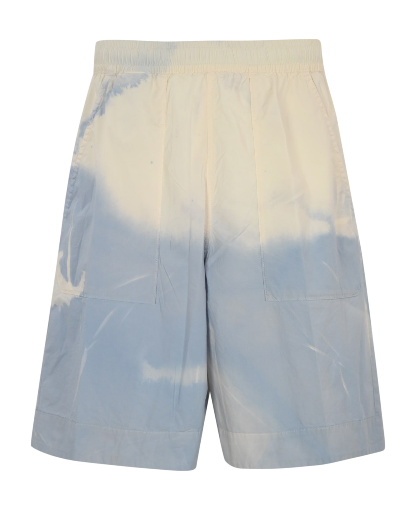 Stone Island Bermuda Shorts In Stretch Cotton - Blue