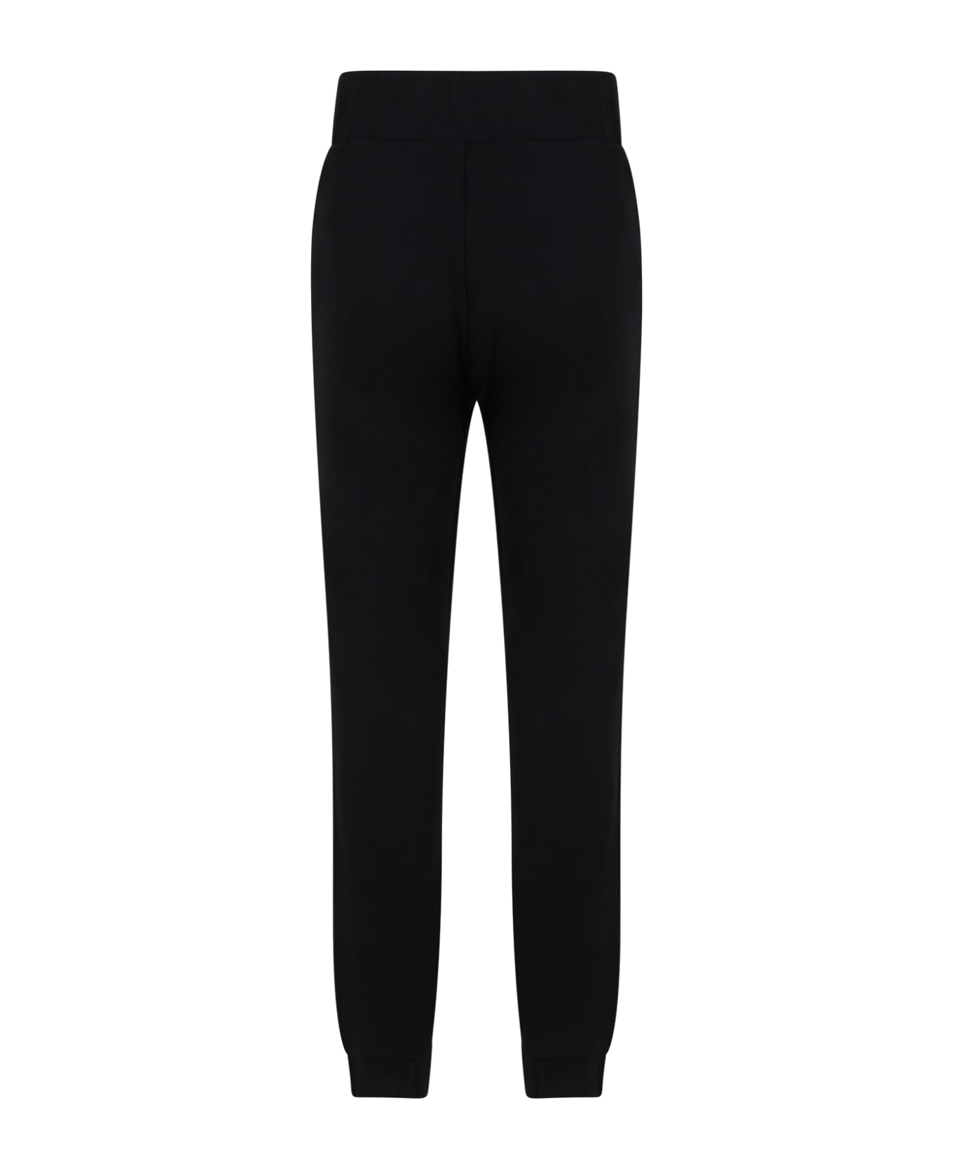 DKNY Black Trousers For Boy With Logo - Black ボトムス
