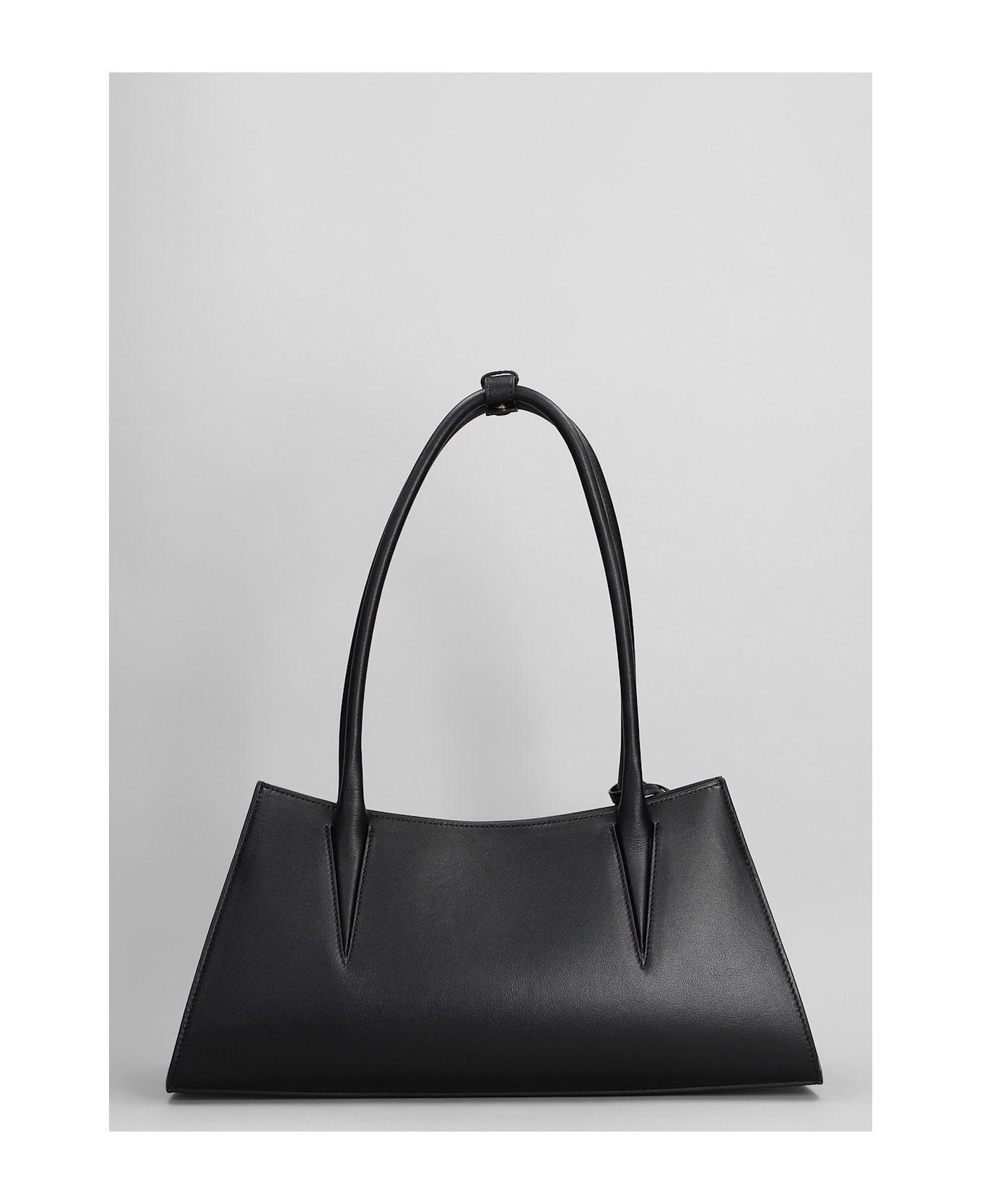 Mugler Shoulder Bag In Black Leather - black