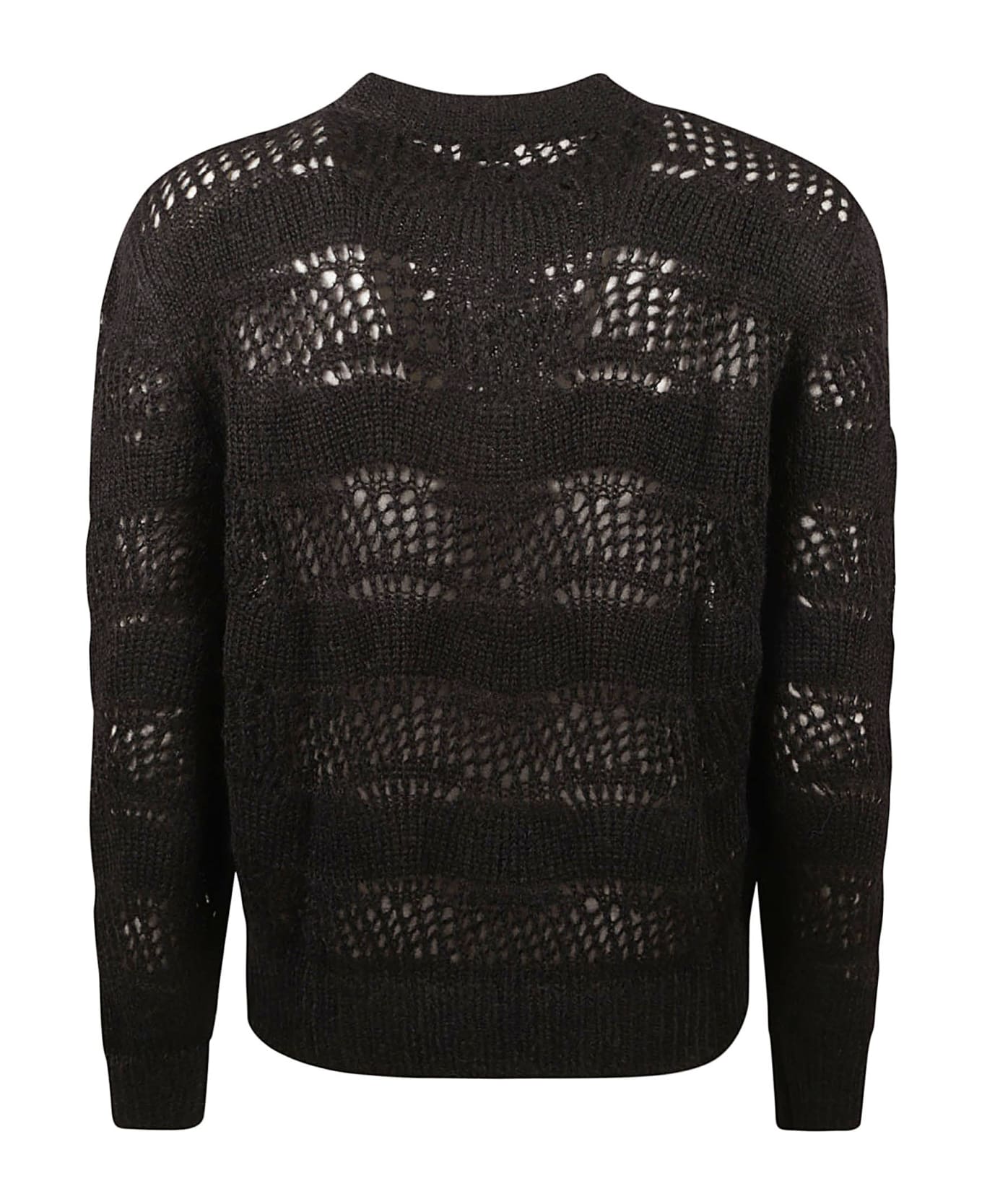 Saint Laurent Crewneck Long-sleeved Sweater - NOIR