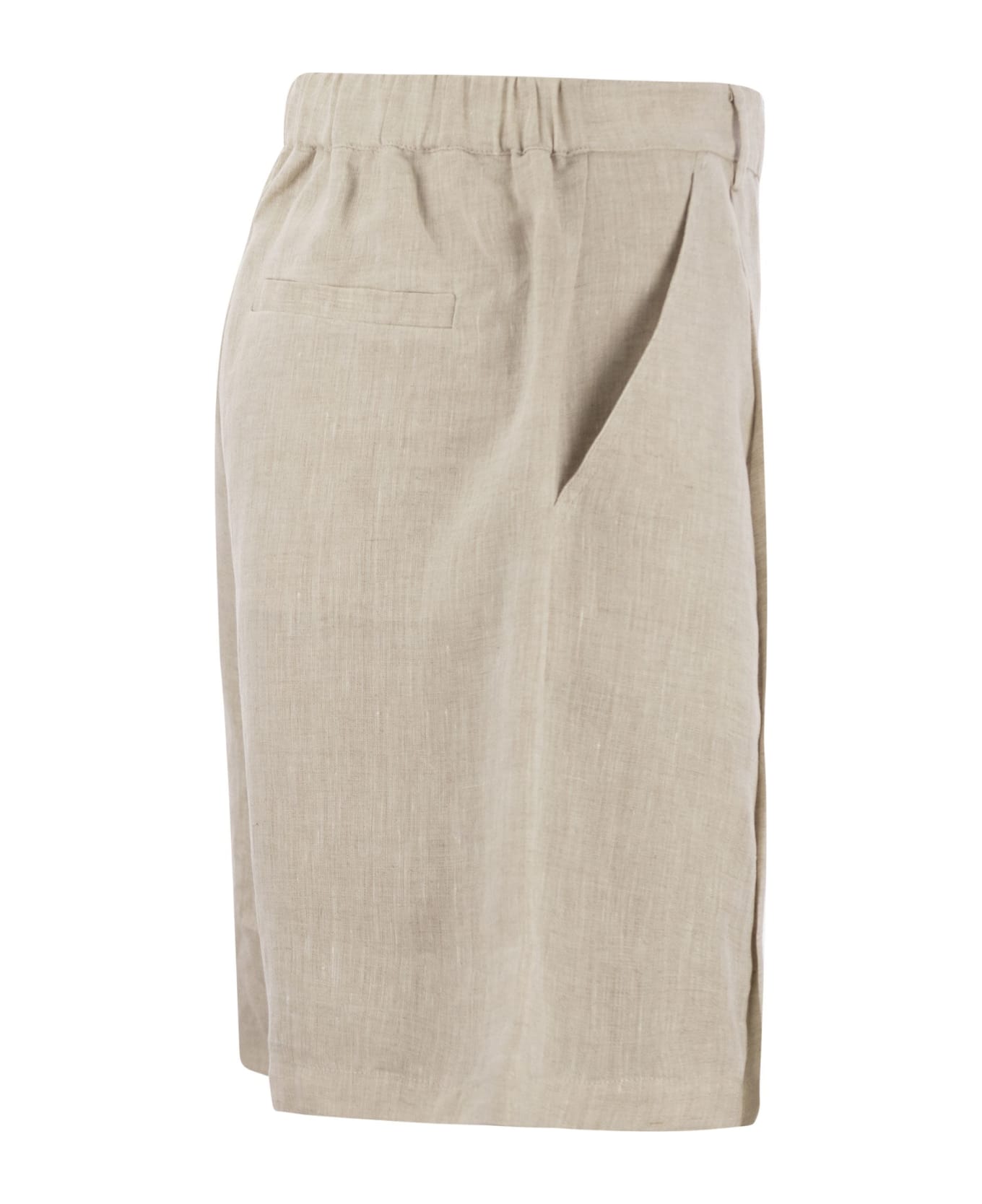 Brunello Cucinelli Linen Shorts - Natural