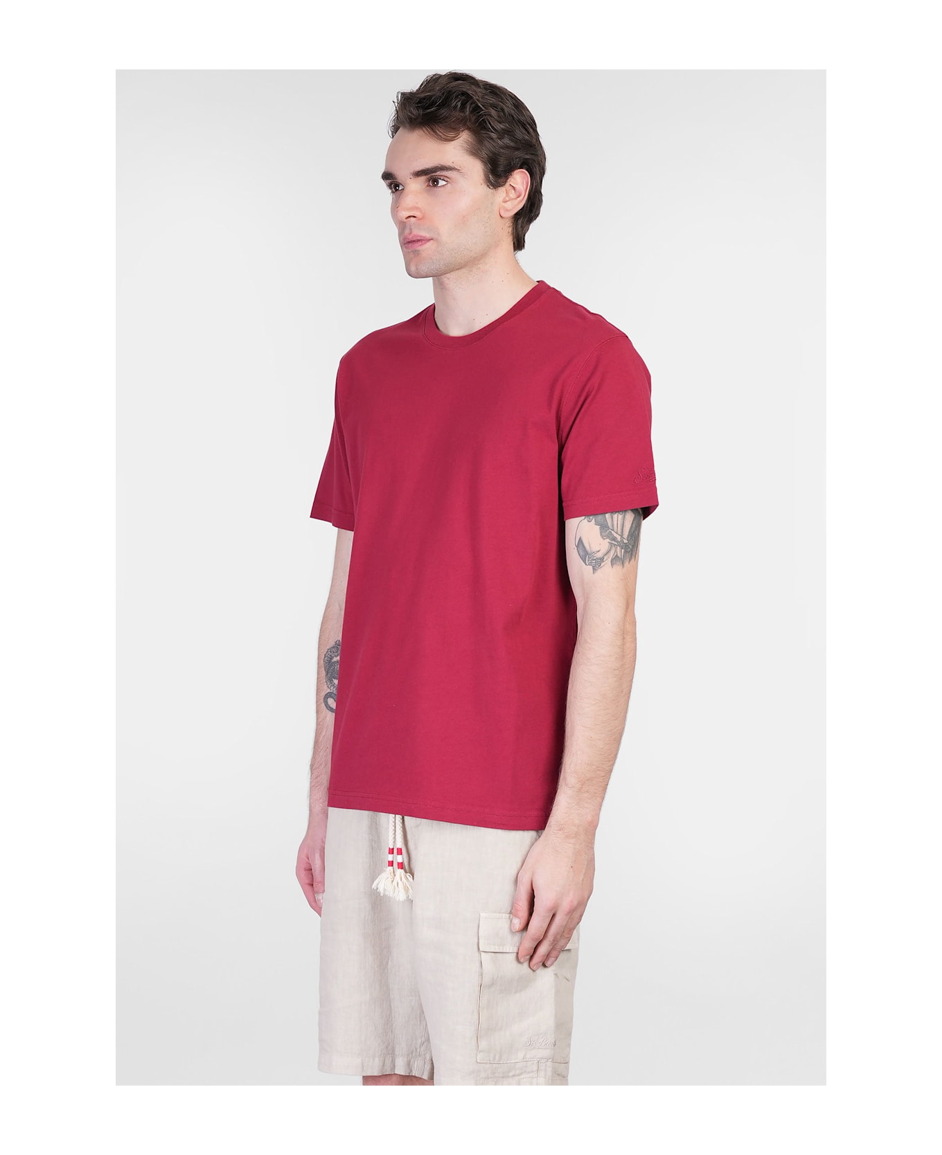 MC2 Saint Barth Dover L T-shirt In Bordeaux Cotton - bordeaux