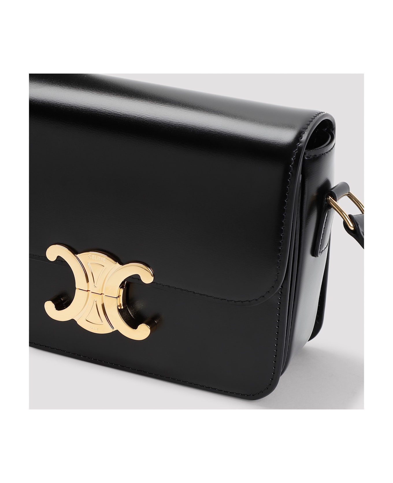 Celine Teen Triomphe Shoulder Bag - BLACK