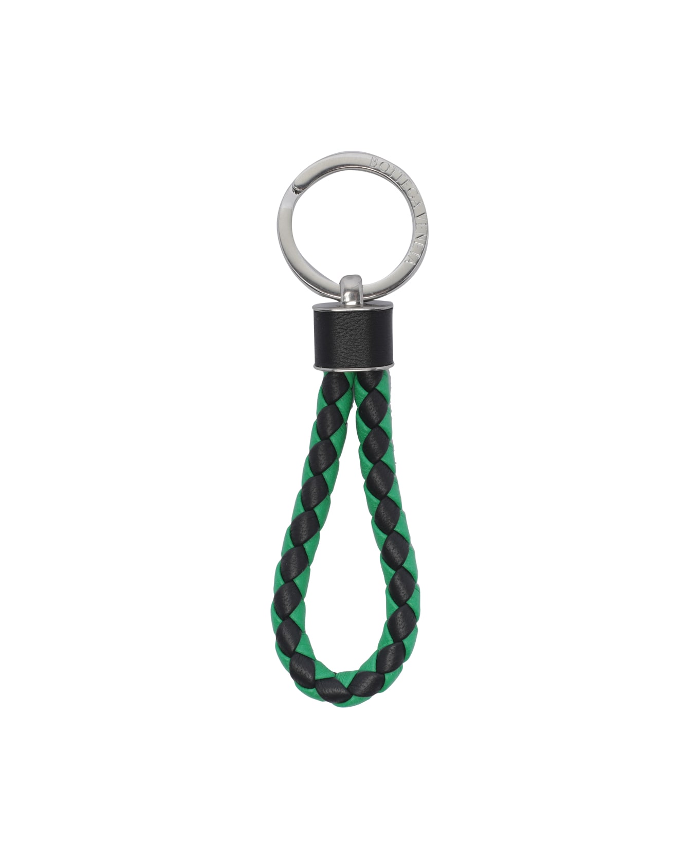 Bottega Veneta Intreccio Keyring - Green