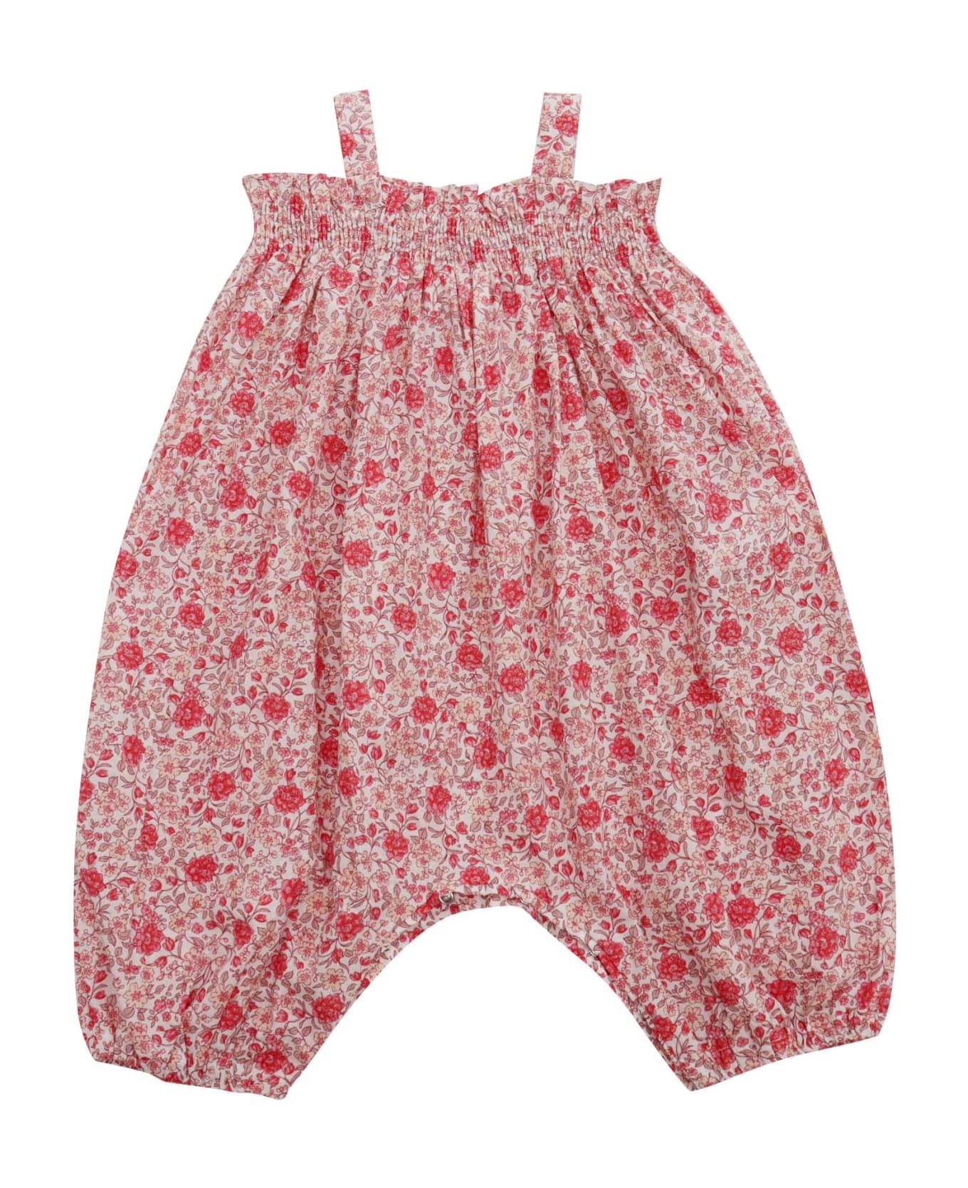 Teddy & Minou Long Floral Playsuit - RED ボディスーツ＆セットアップ