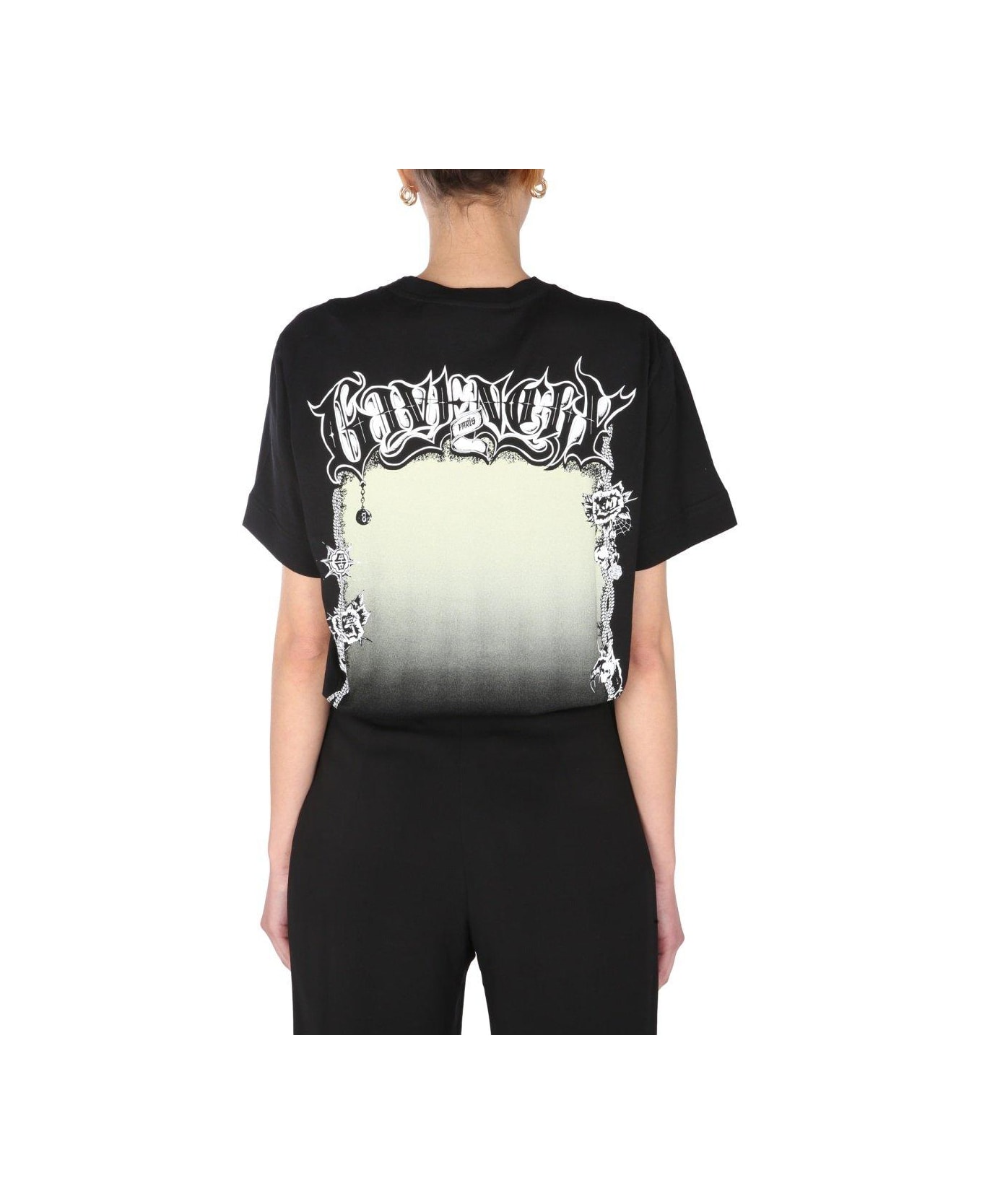 Givenchy Graphic Print T-shirt - BLACK