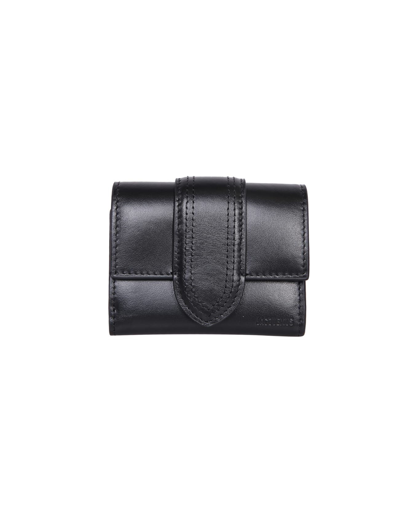Jacquemus Le Compact Bambino Leather Wallet - Black 財布