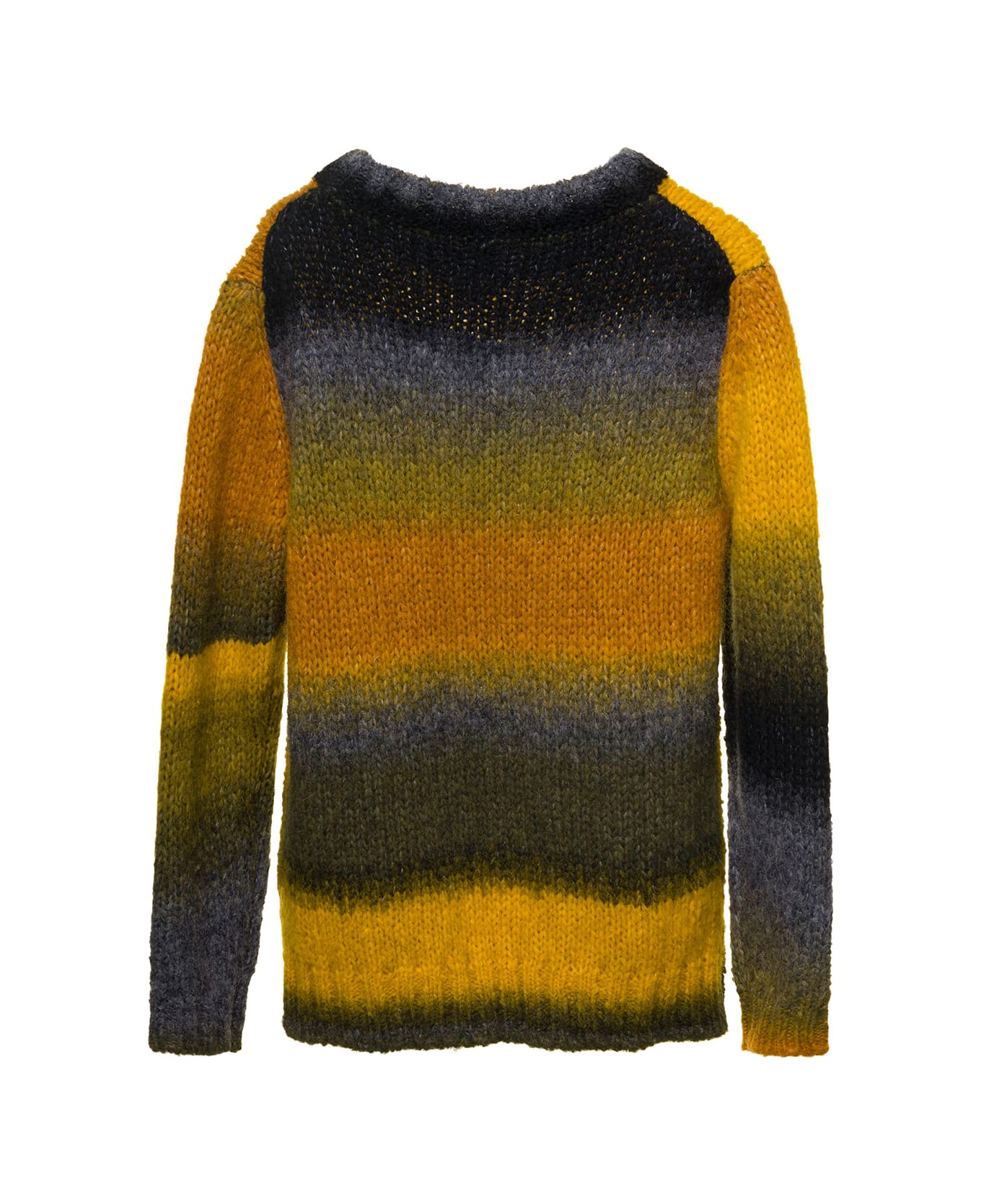 Aspesi Multicolour Long-sleeved Sweater With Smudged Texture In Wool Blend Boy - Multicolor