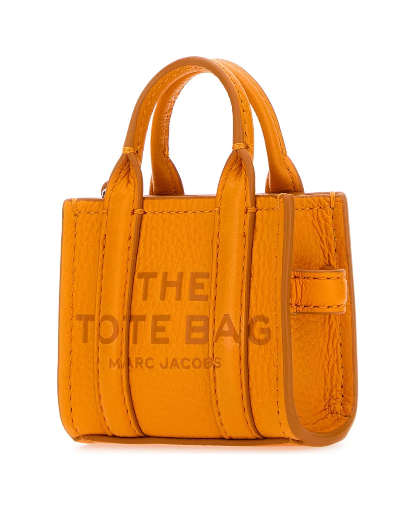 Marc Jacobs Orange Leather Nano Tote Bag Charm - TANGERINE