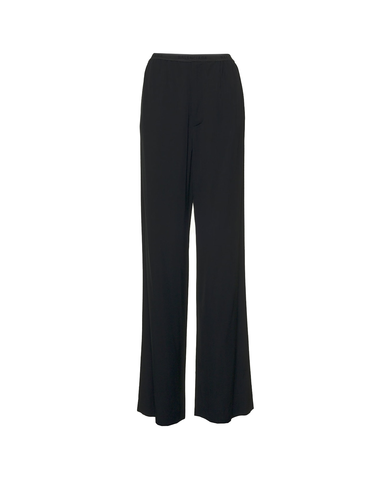 Balenciaga Wide Pants With Elastic Waist - Black